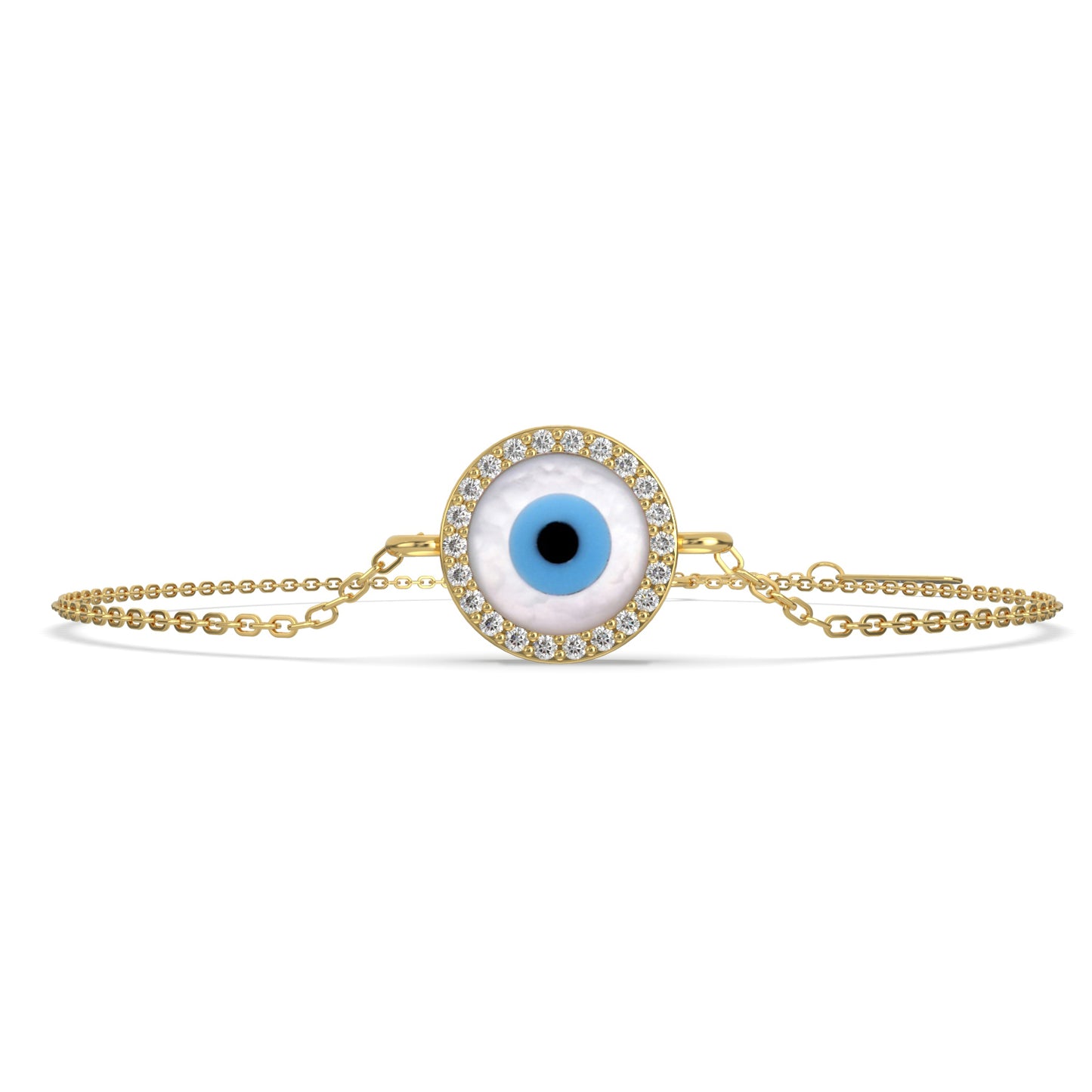 Round Evil Eye Diamond Bracelet