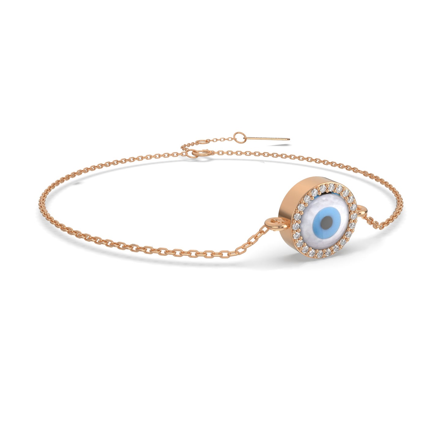 Round Evil Eye Diamond Bracelet