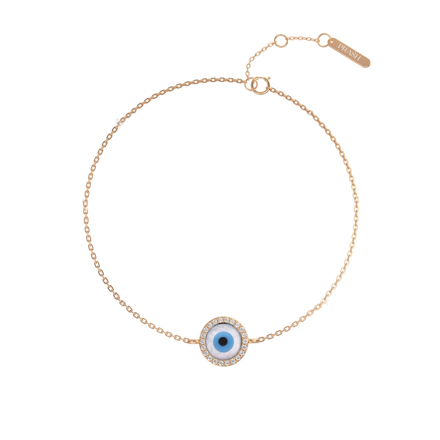 Round Evil Eye Diamond Bracelet