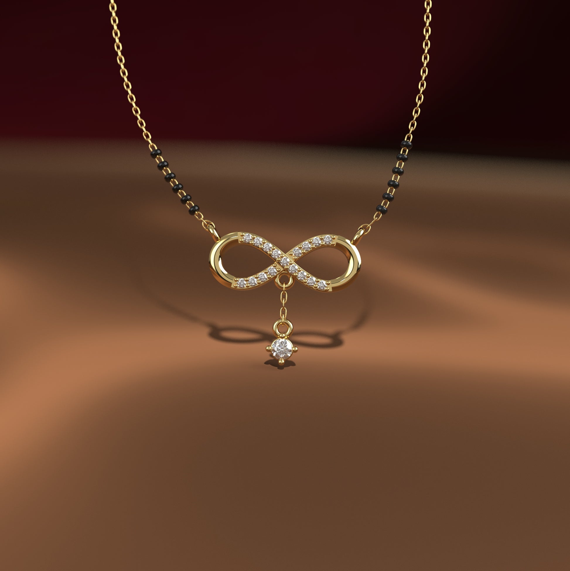 18 Kt Rose Gold Diamond MANGLSUTRA