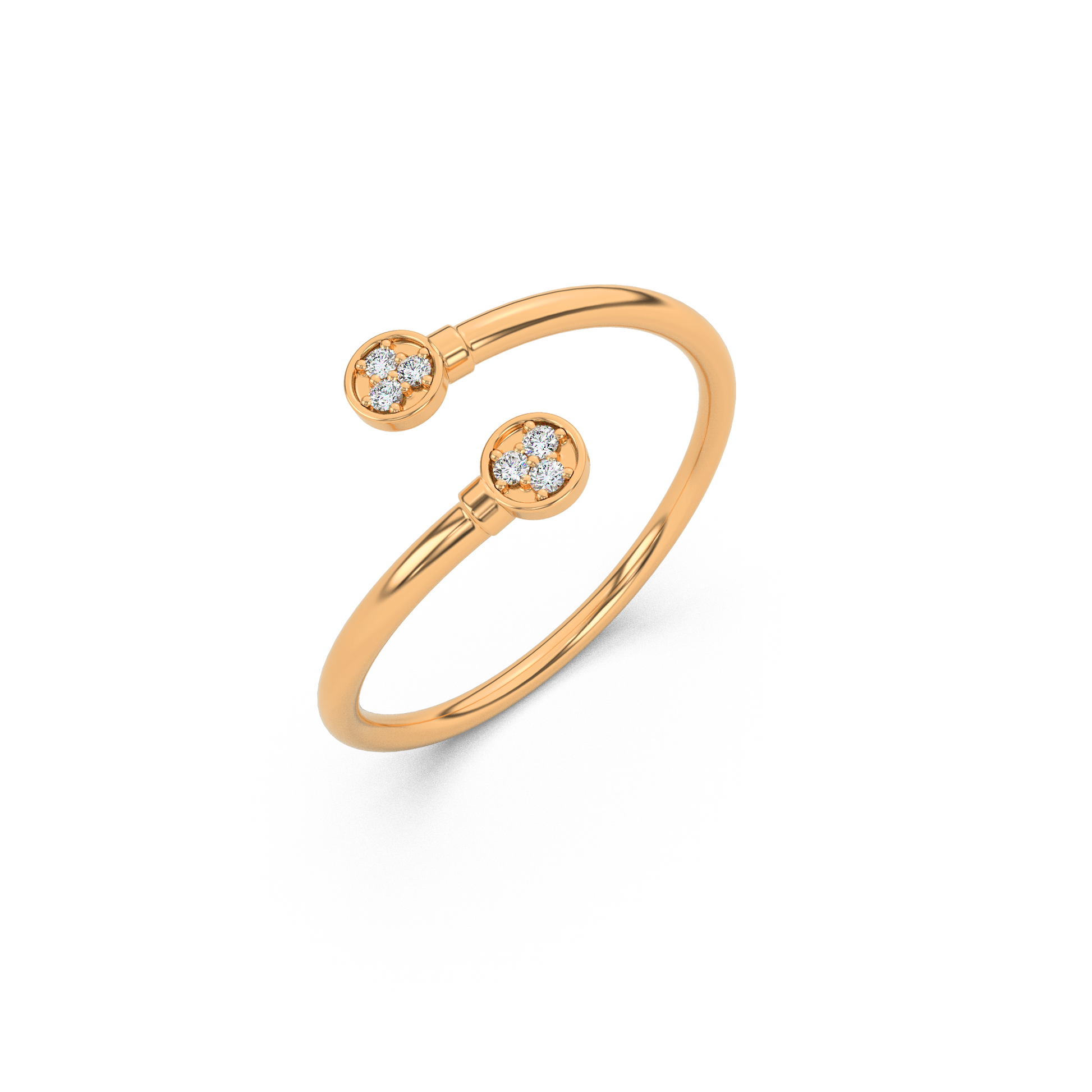 14 Kt Yellow Gold Diamond Ring