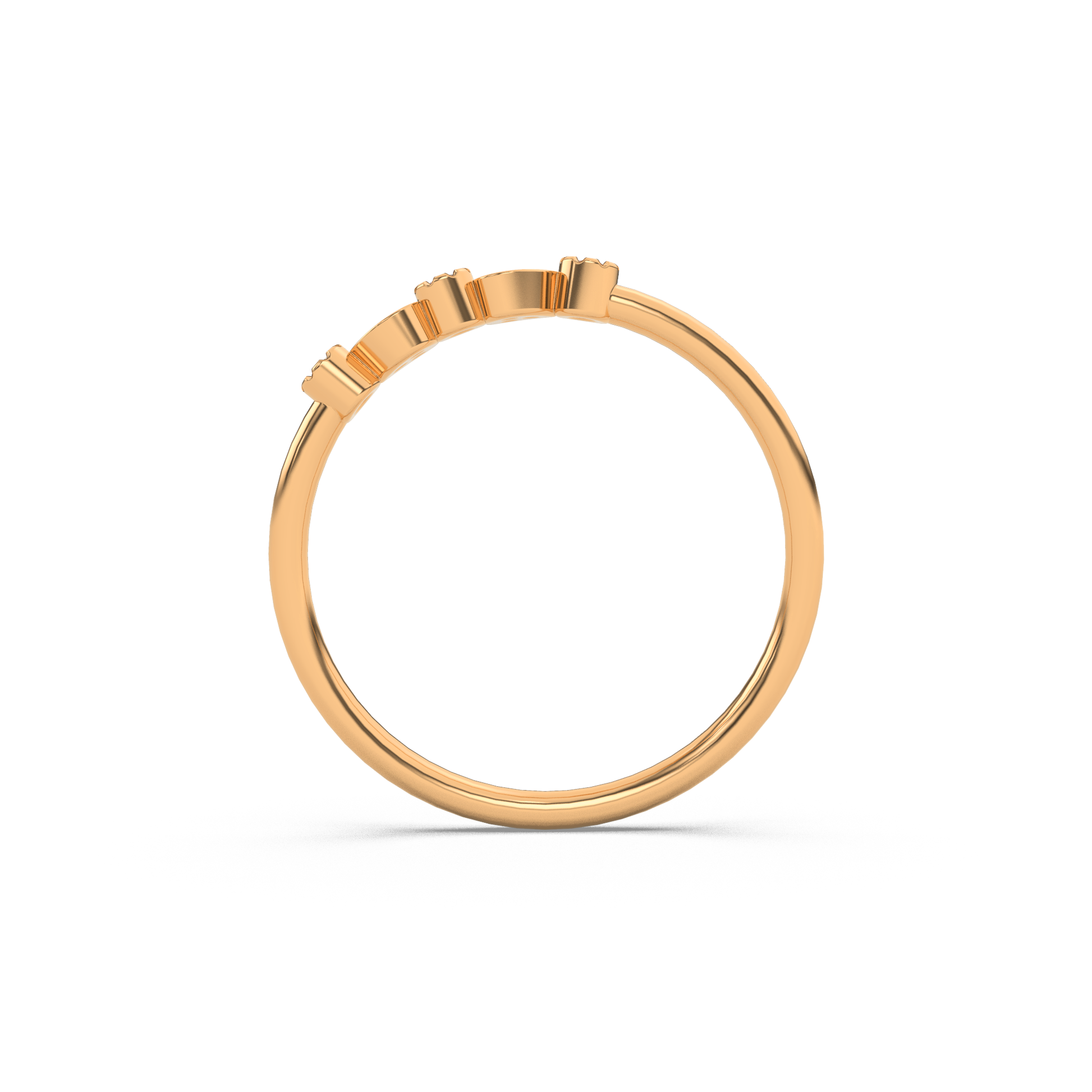 14 Kt Yellow Gold Diamond Ring