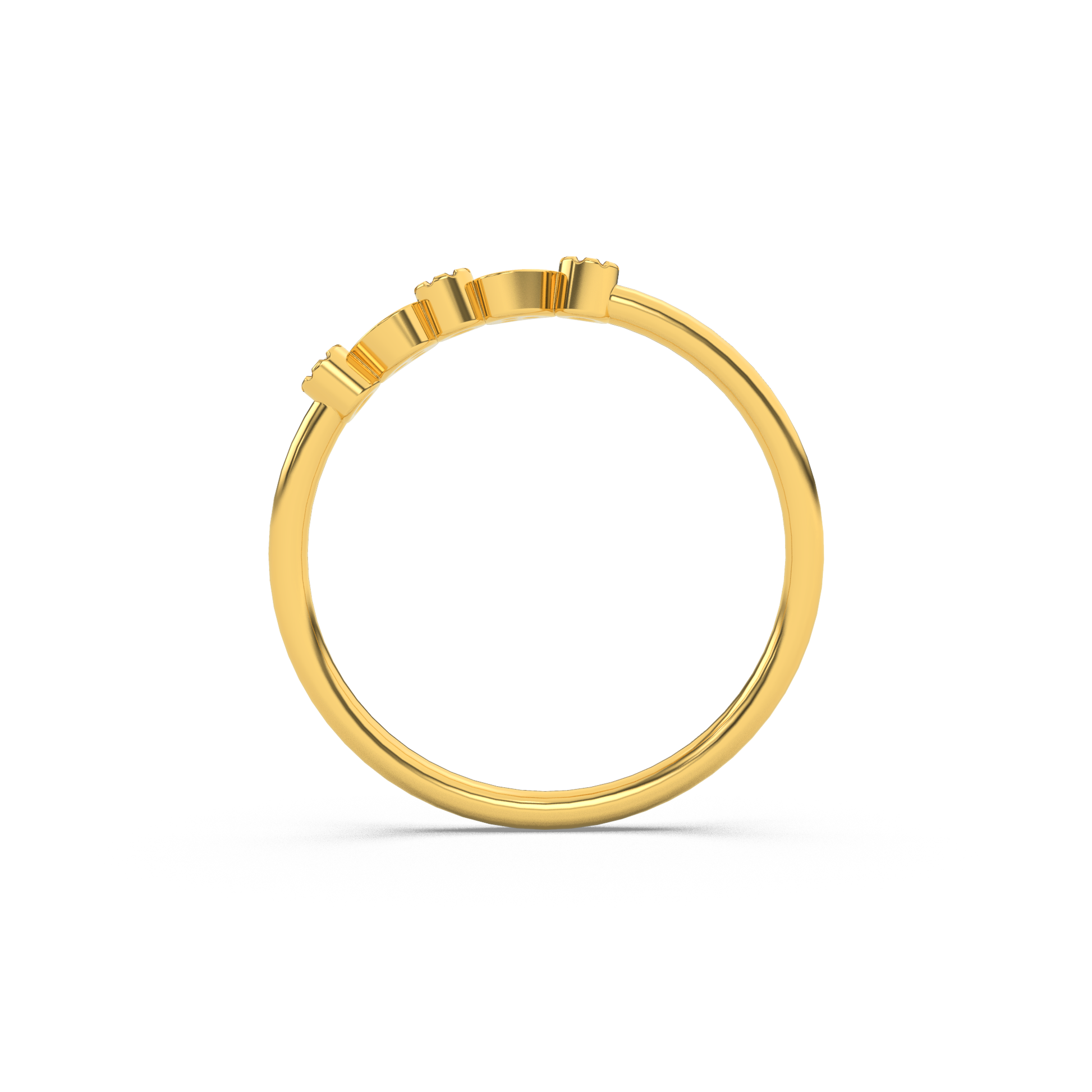 14 Kt Yellow Gold Diamond Ring