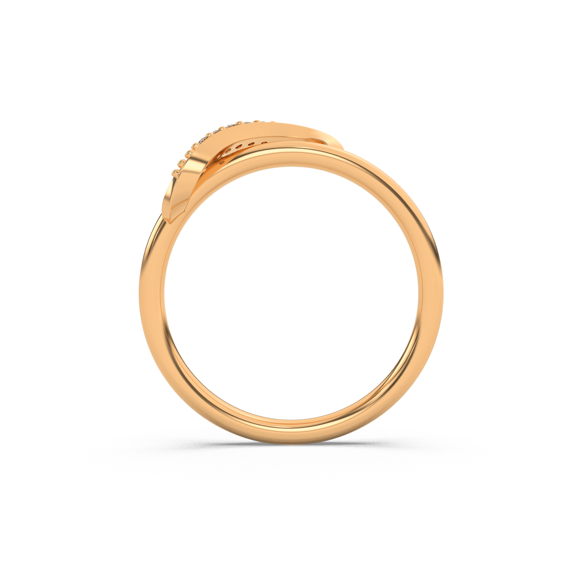 14 Kt Yellow Gold Diamond Ring