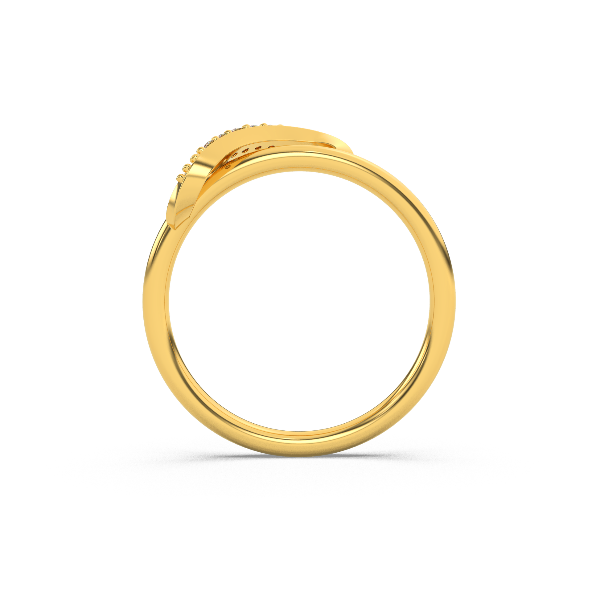 14 Kt Yellow Gold Diamond Ring