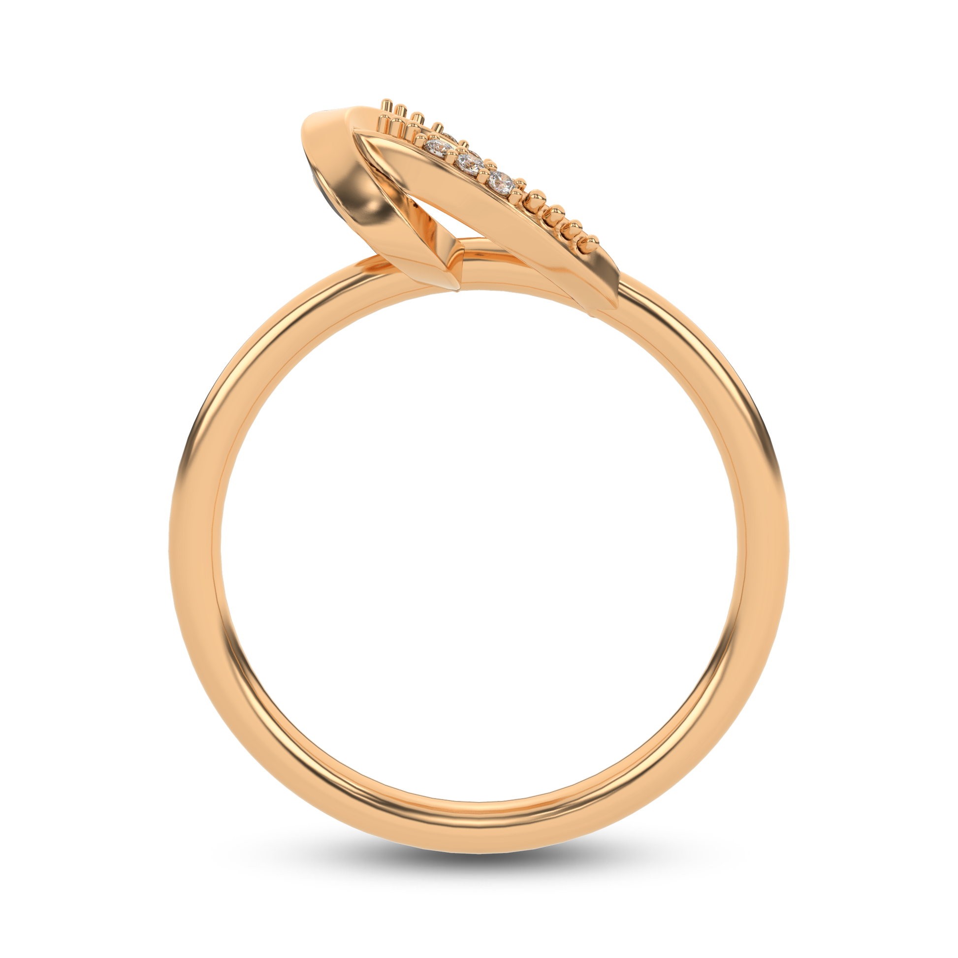 14 Kt Yellow Gold Diamond Ring