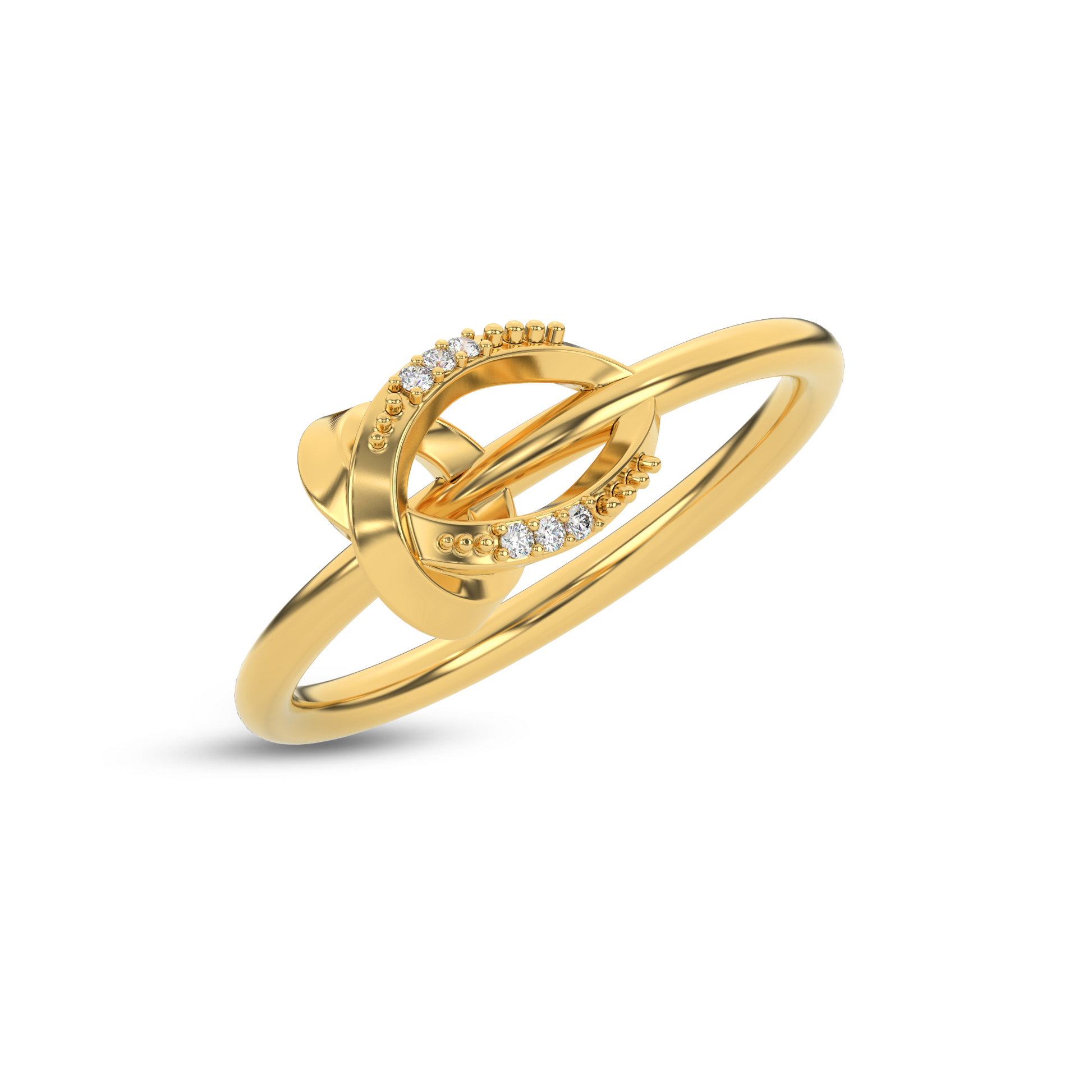 14 Kt Yellow Gold Diamond Ring