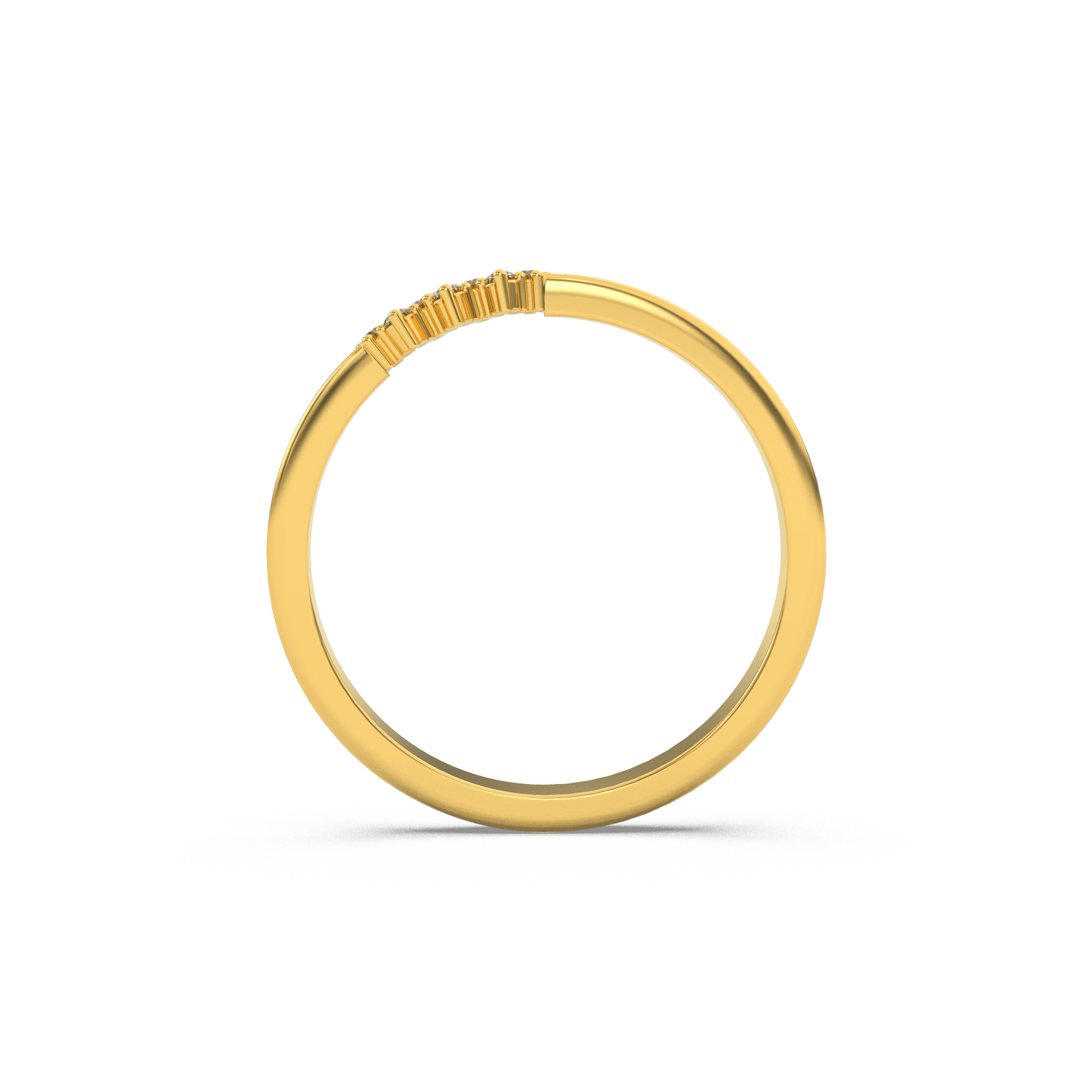 14 Kt Yellow Gold Diamond Ring