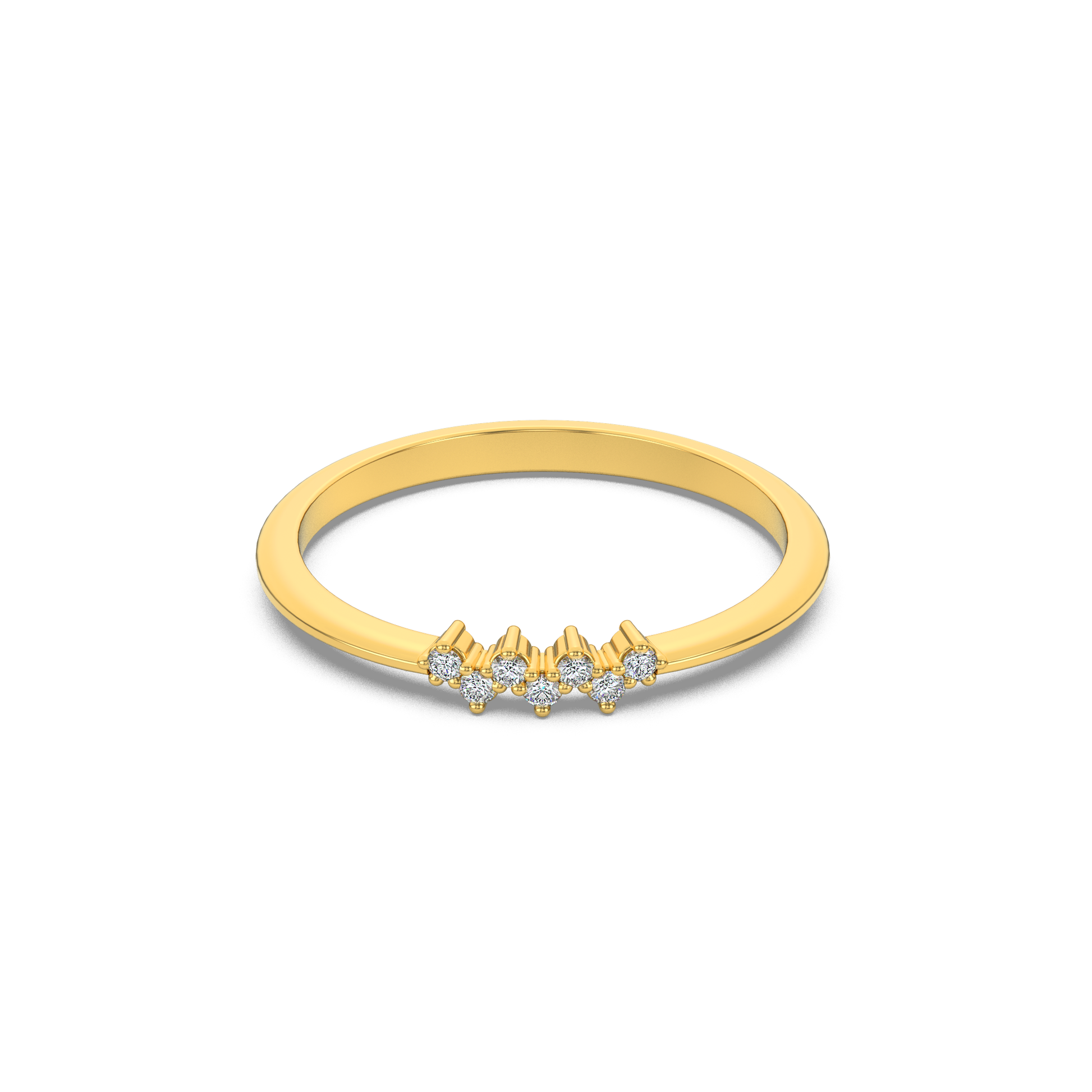 14 Kt Yellow Gold Diamond Ring