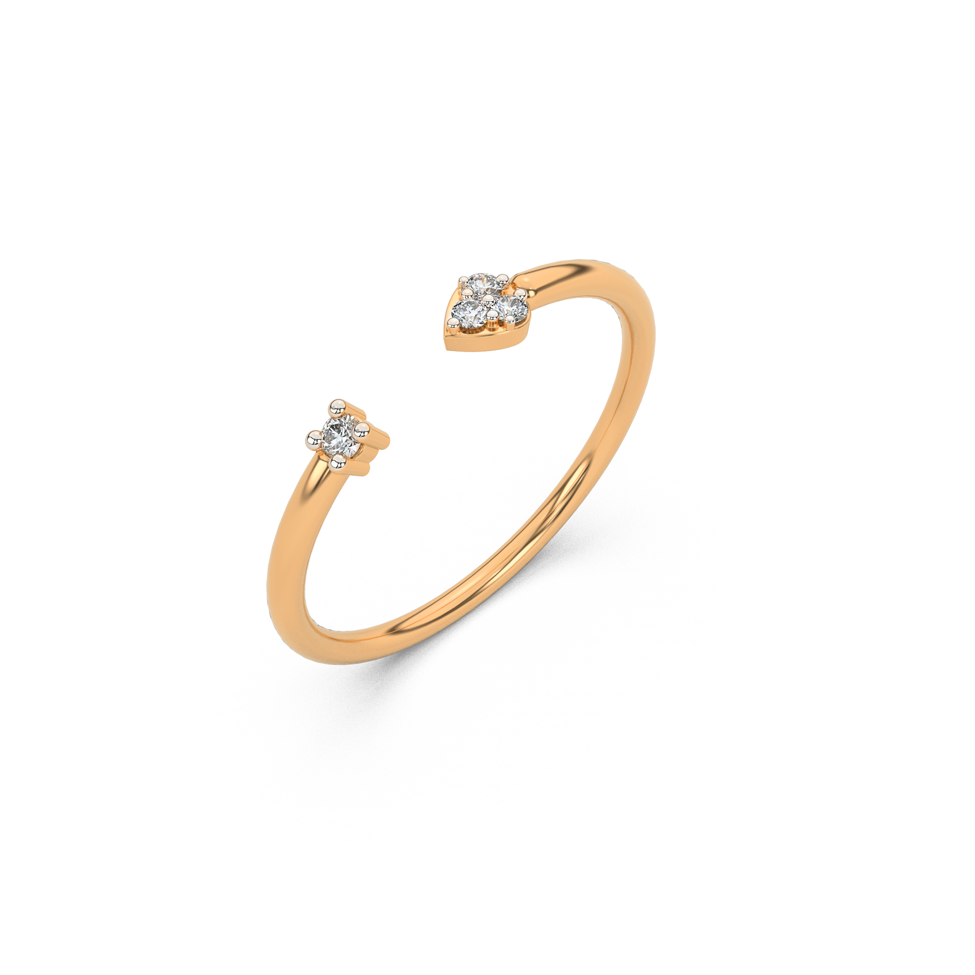 14 Kt Yellow Gold Diamond Ring