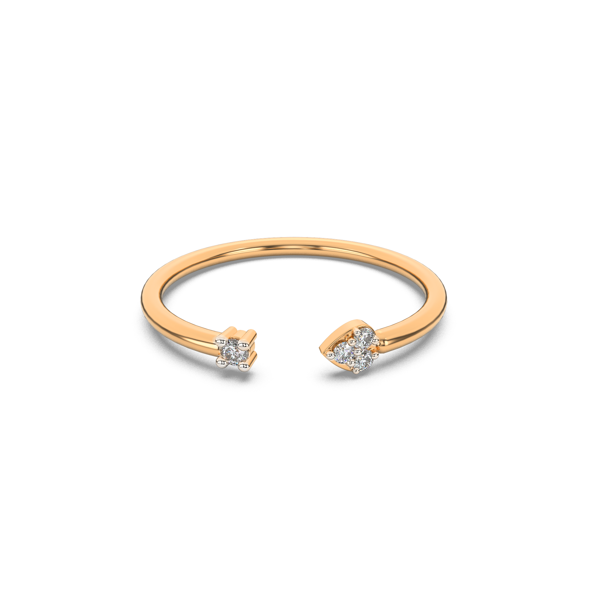 14 Kt Yellow Gold Diamond Ring