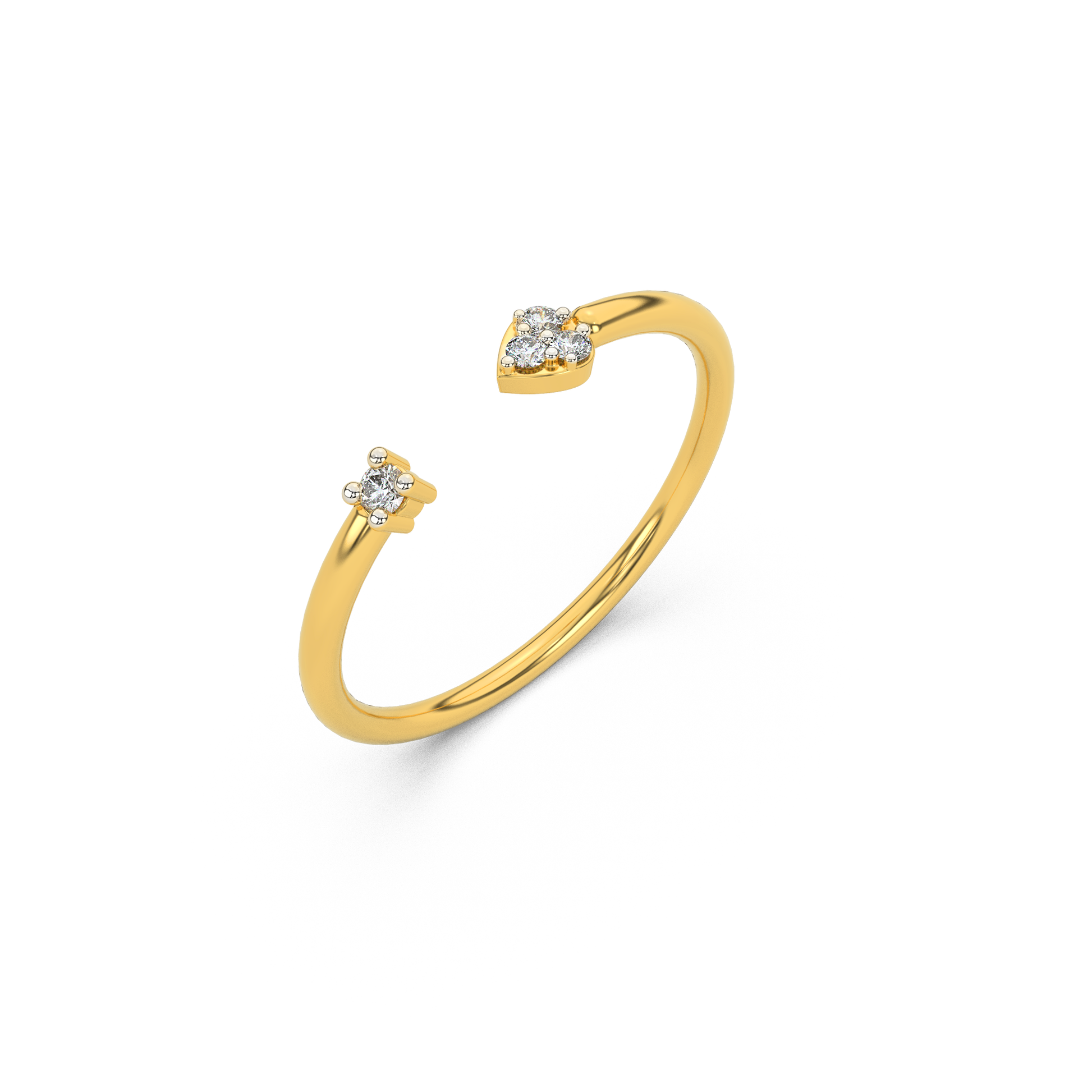 14 Kt Yellow Gold Diamond Ring