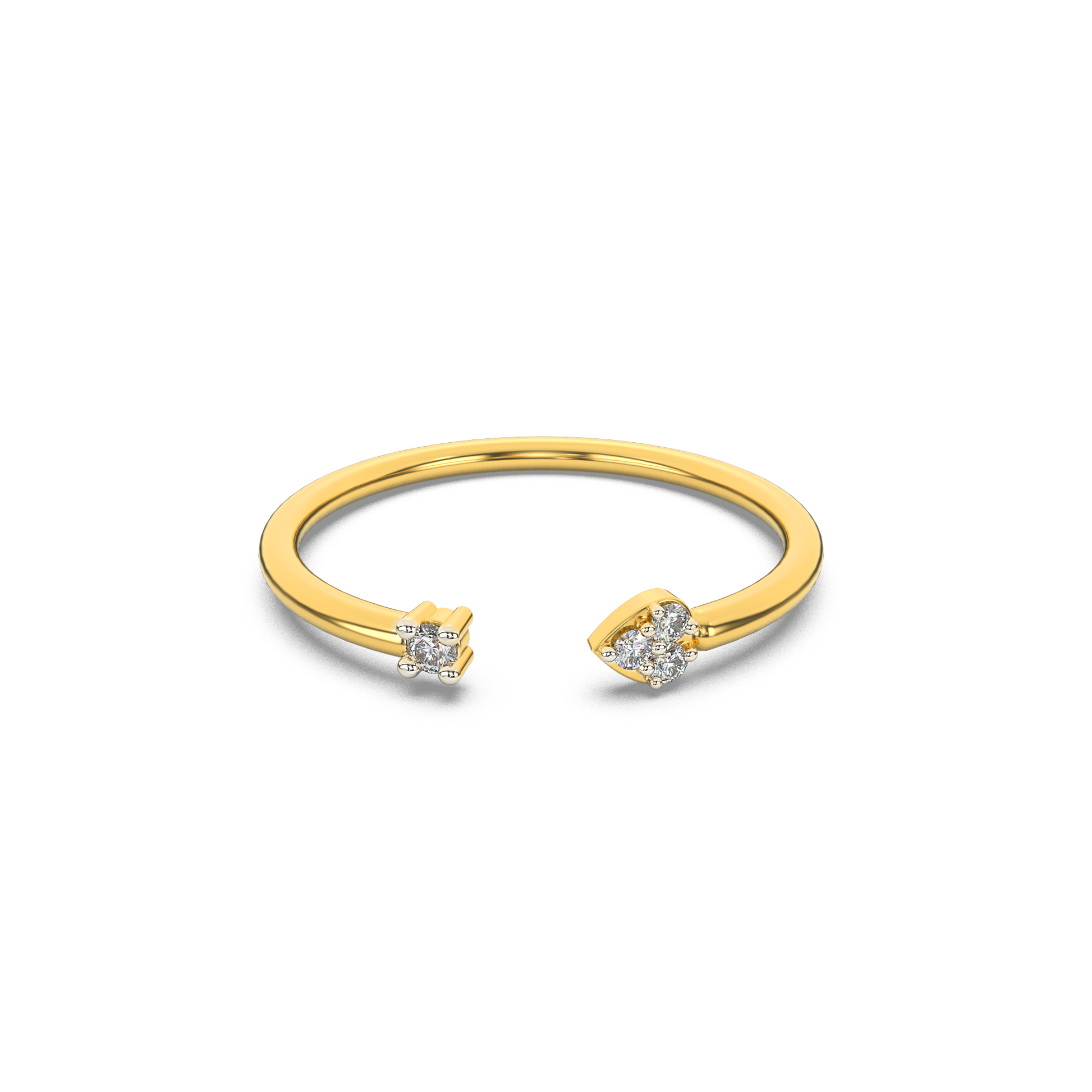 14 Kt Yellow Gold Diamond Ring