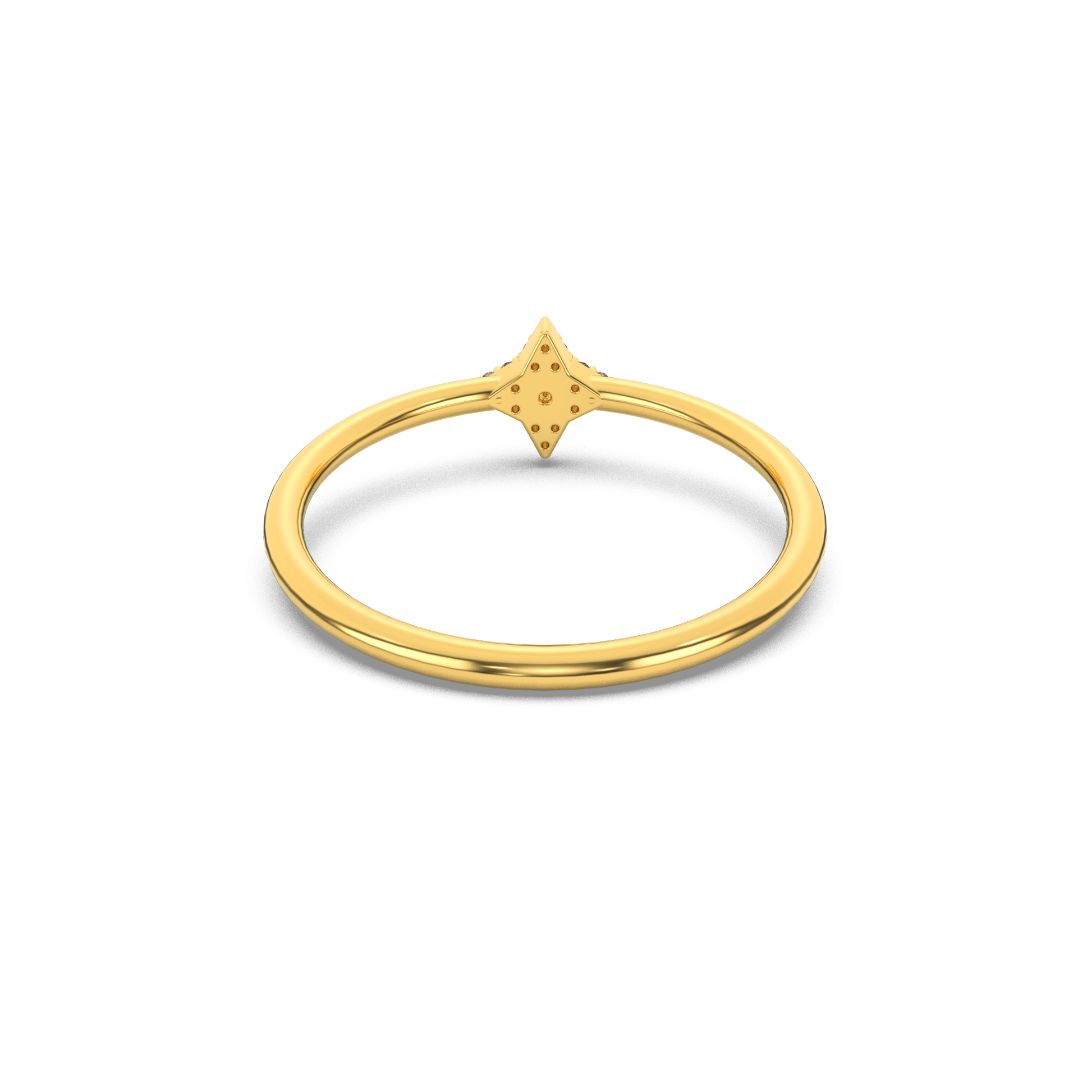 14 Kt Yellow Gold Diamond Ring