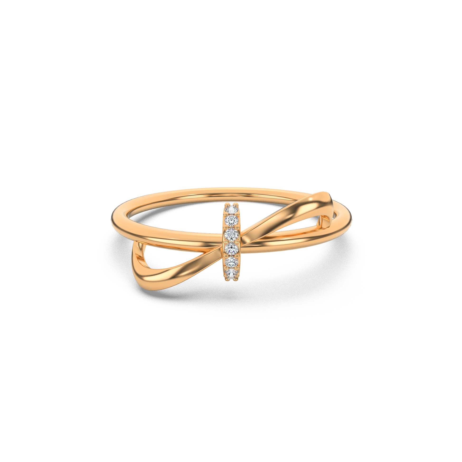 14 Kt Yellow Gold Diamond Ring