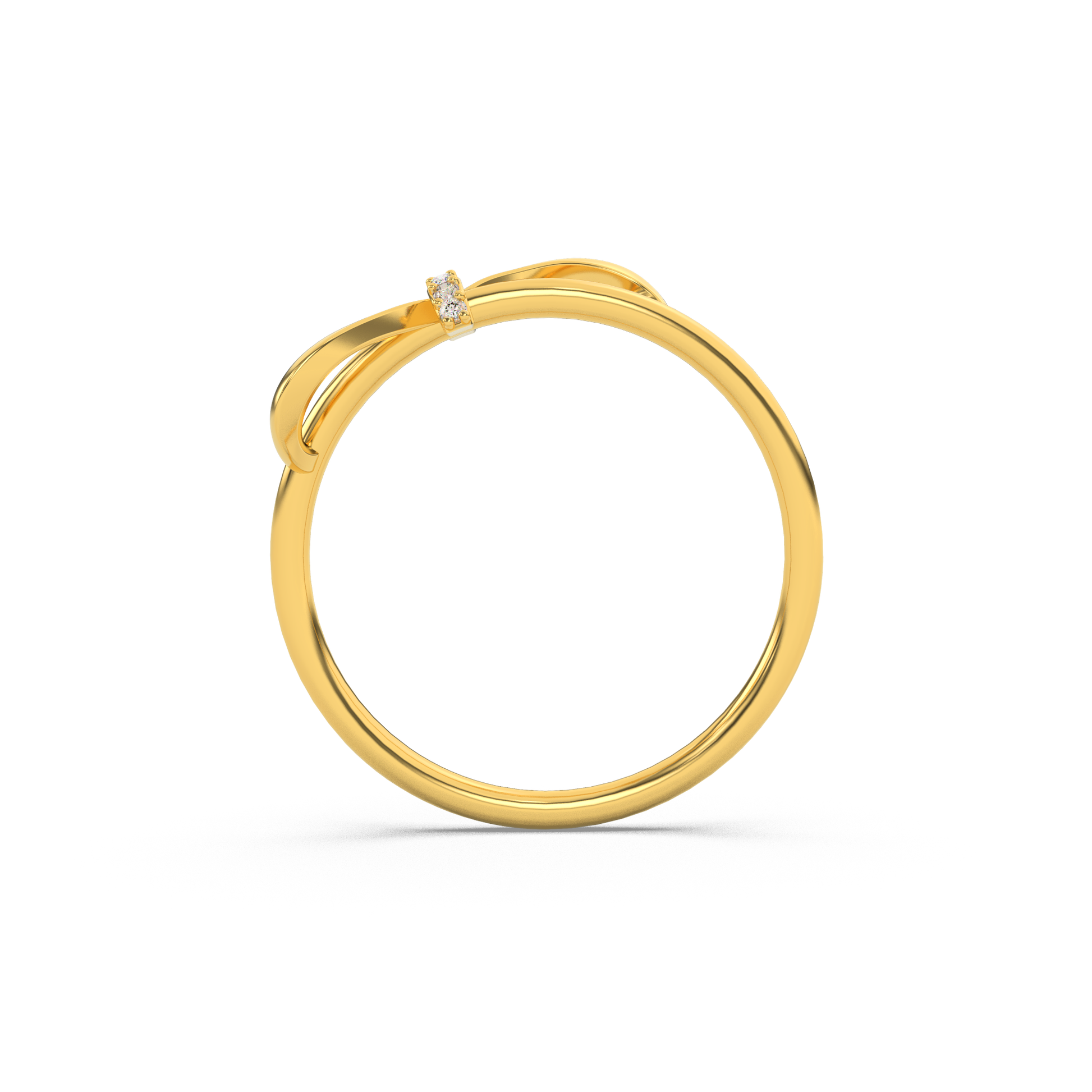 14 Kt Yellow Gold Diamond Ring