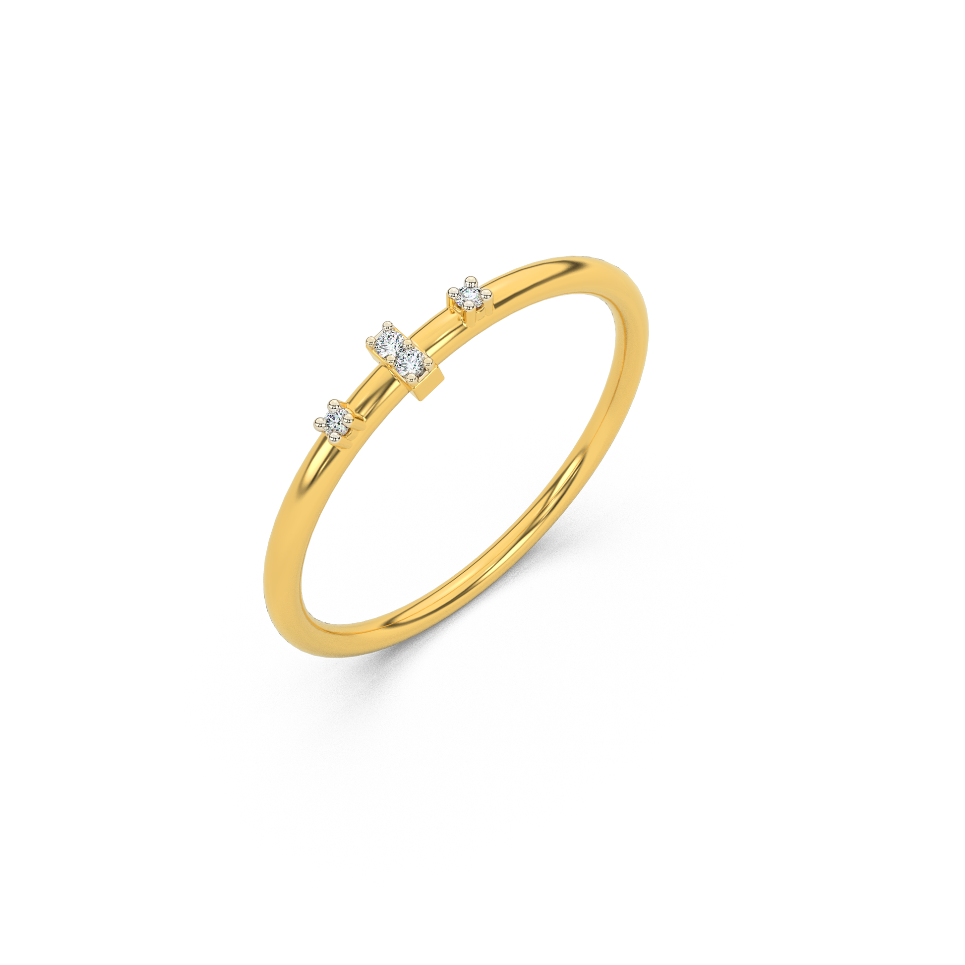 14 Kt Yellow Gold Diamond Ring