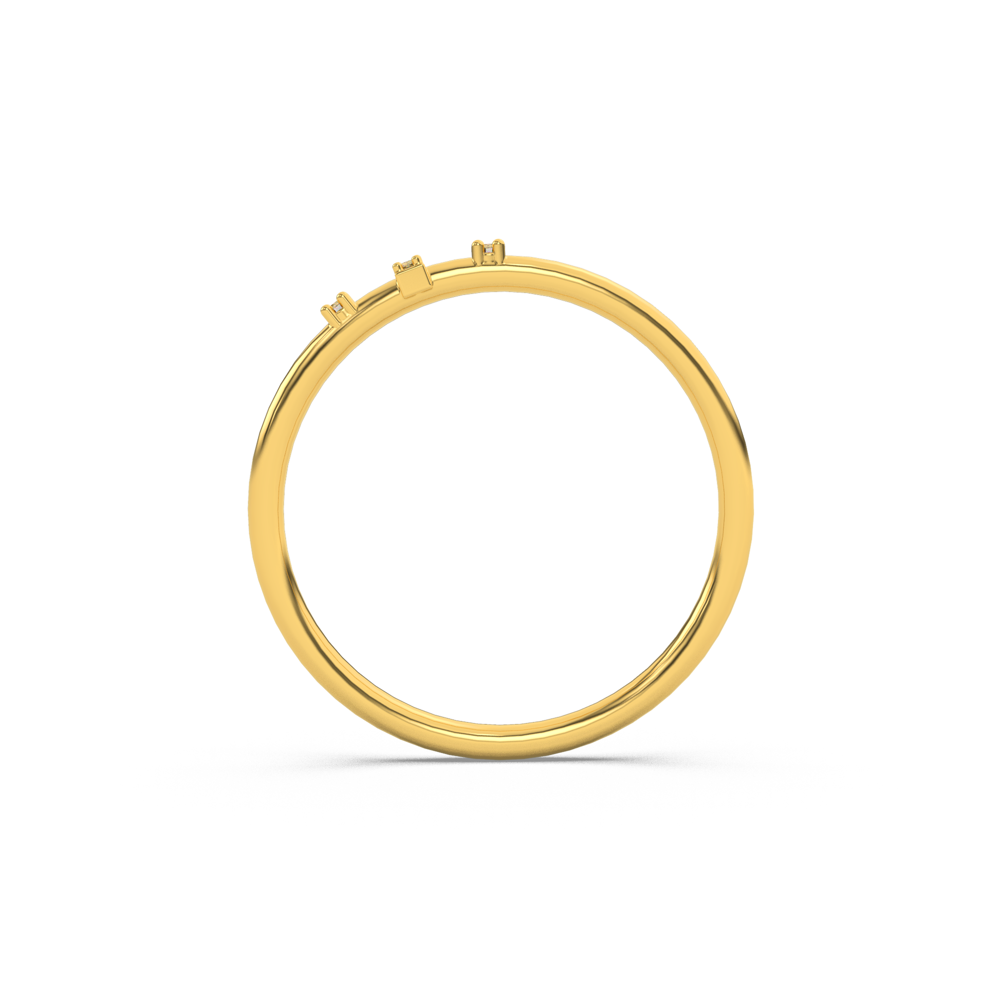 14 Kt Yellow Gold Diamond Ring