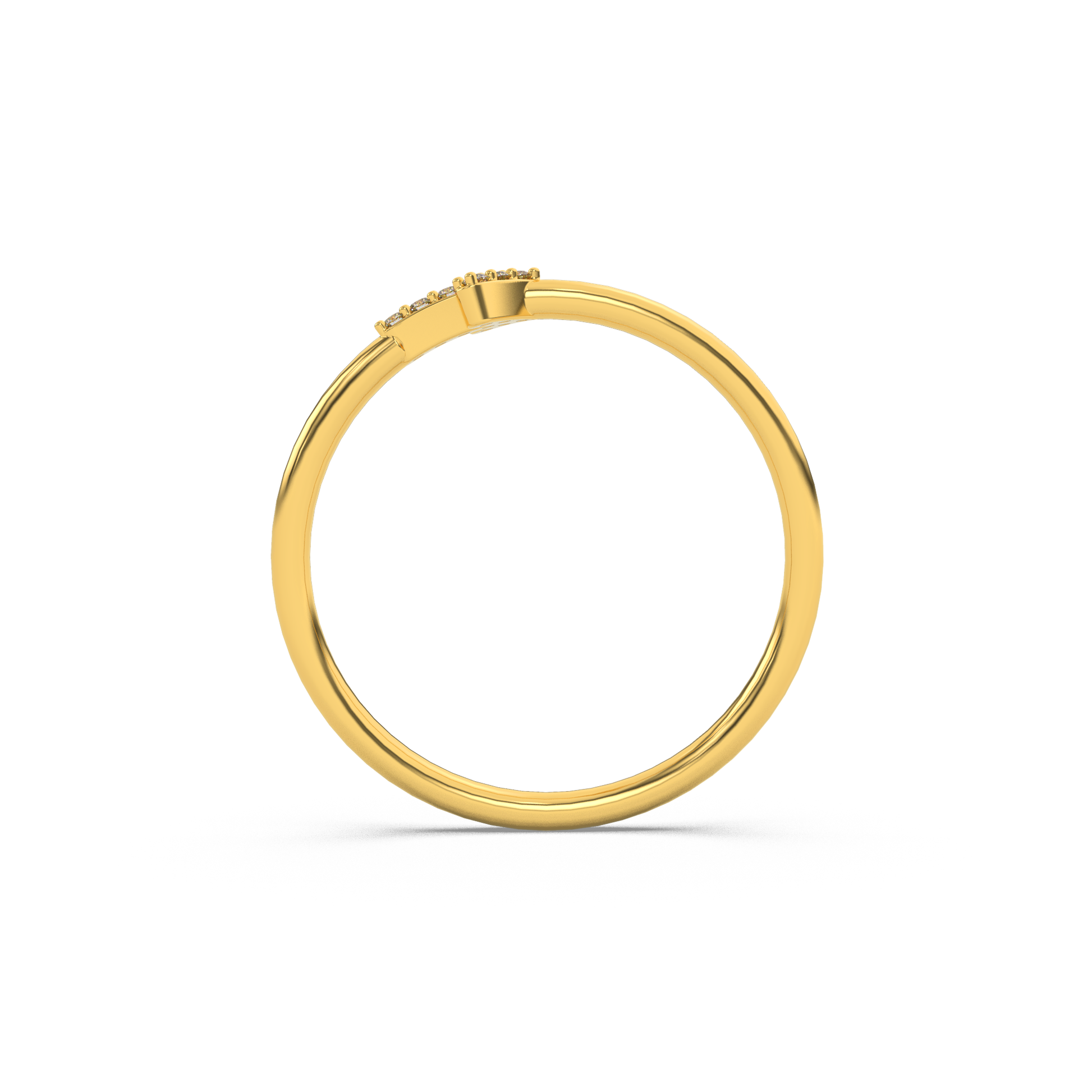 14 Kt Yellow Gold Diamond Ring