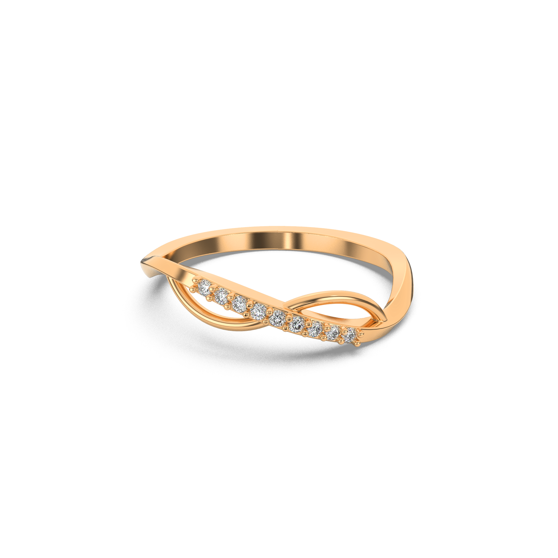 14 Kt Yellow Gold Diamond Ring