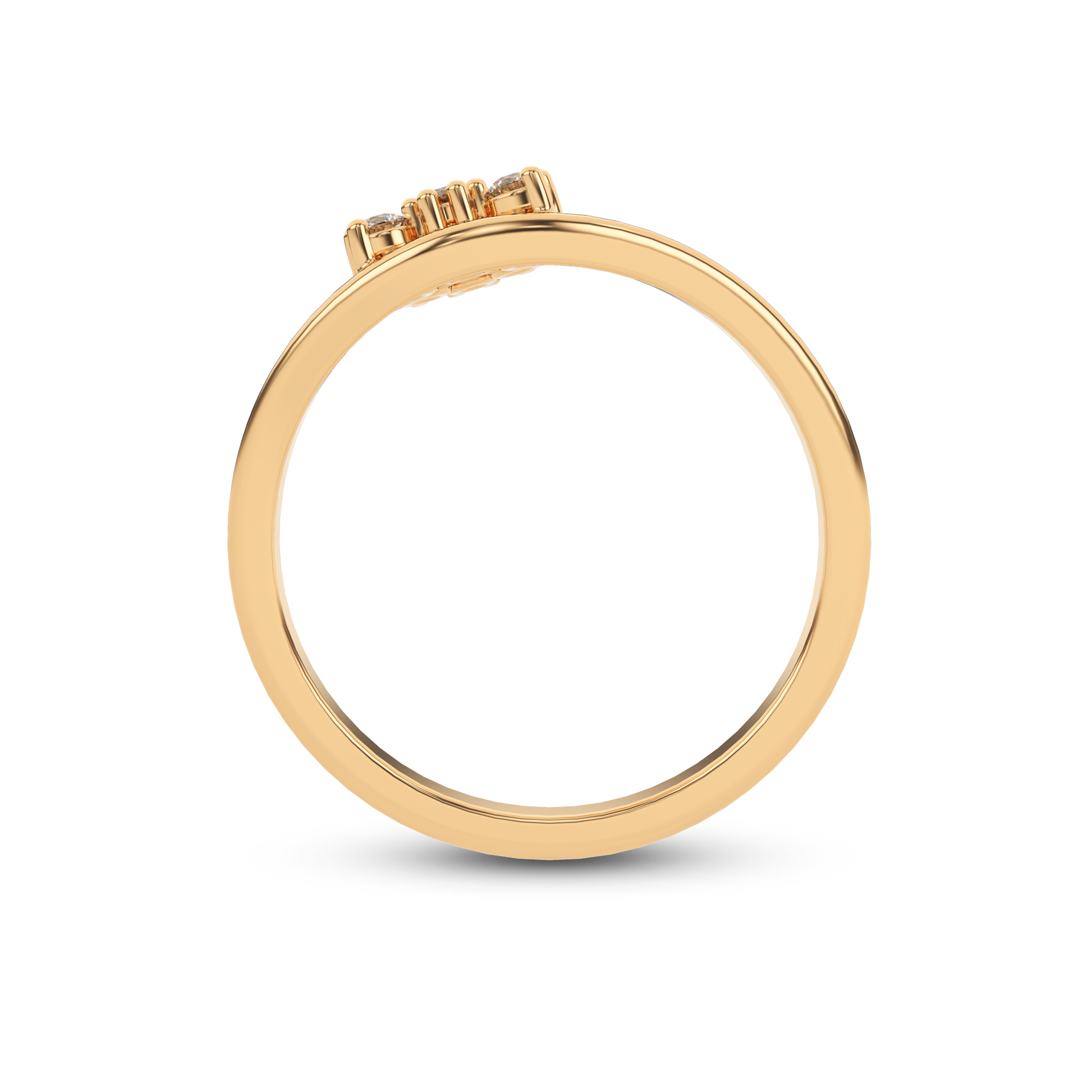 14 Kt Yellow Gold Diamond Ring