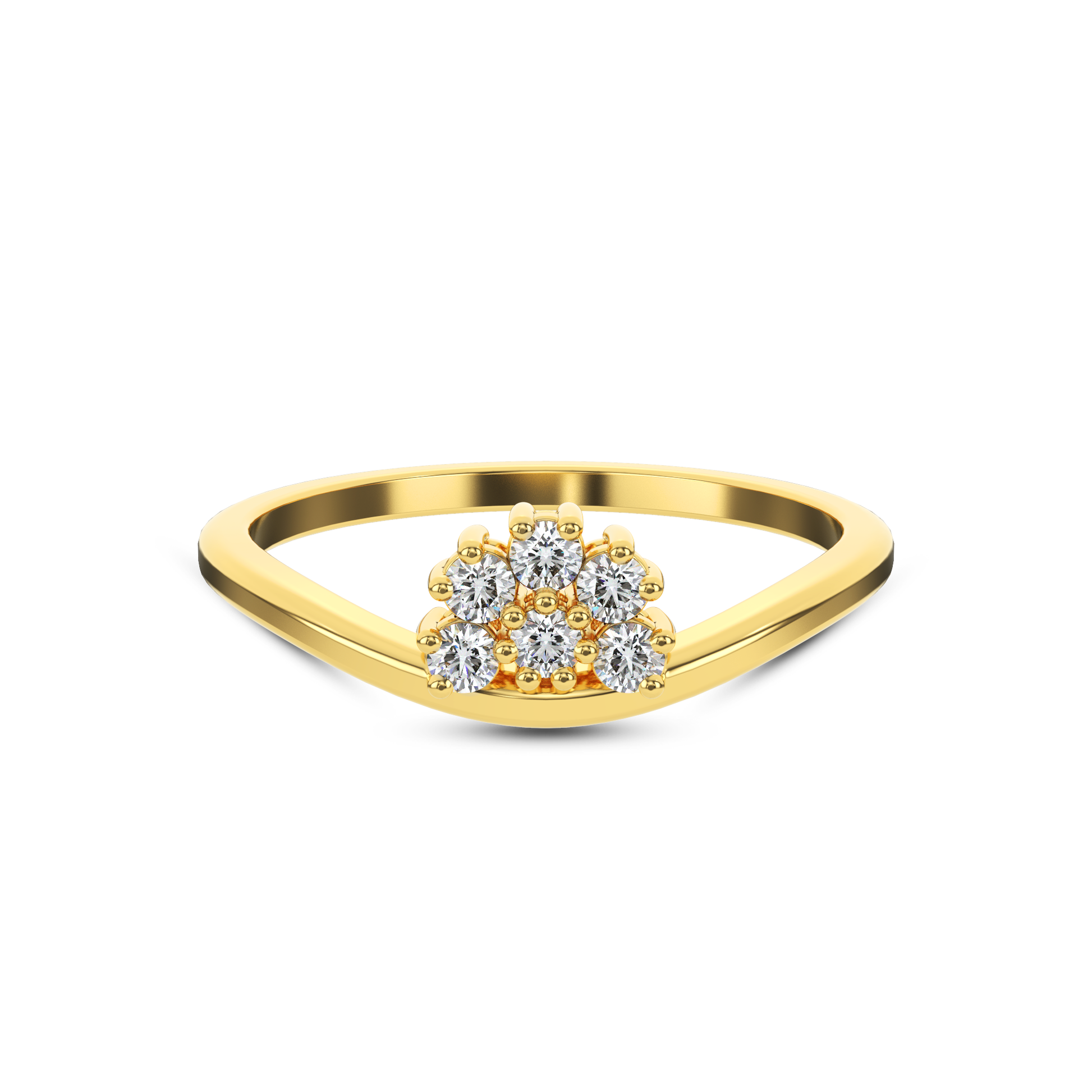 14 Kt Yellow Gold Diamond Ring