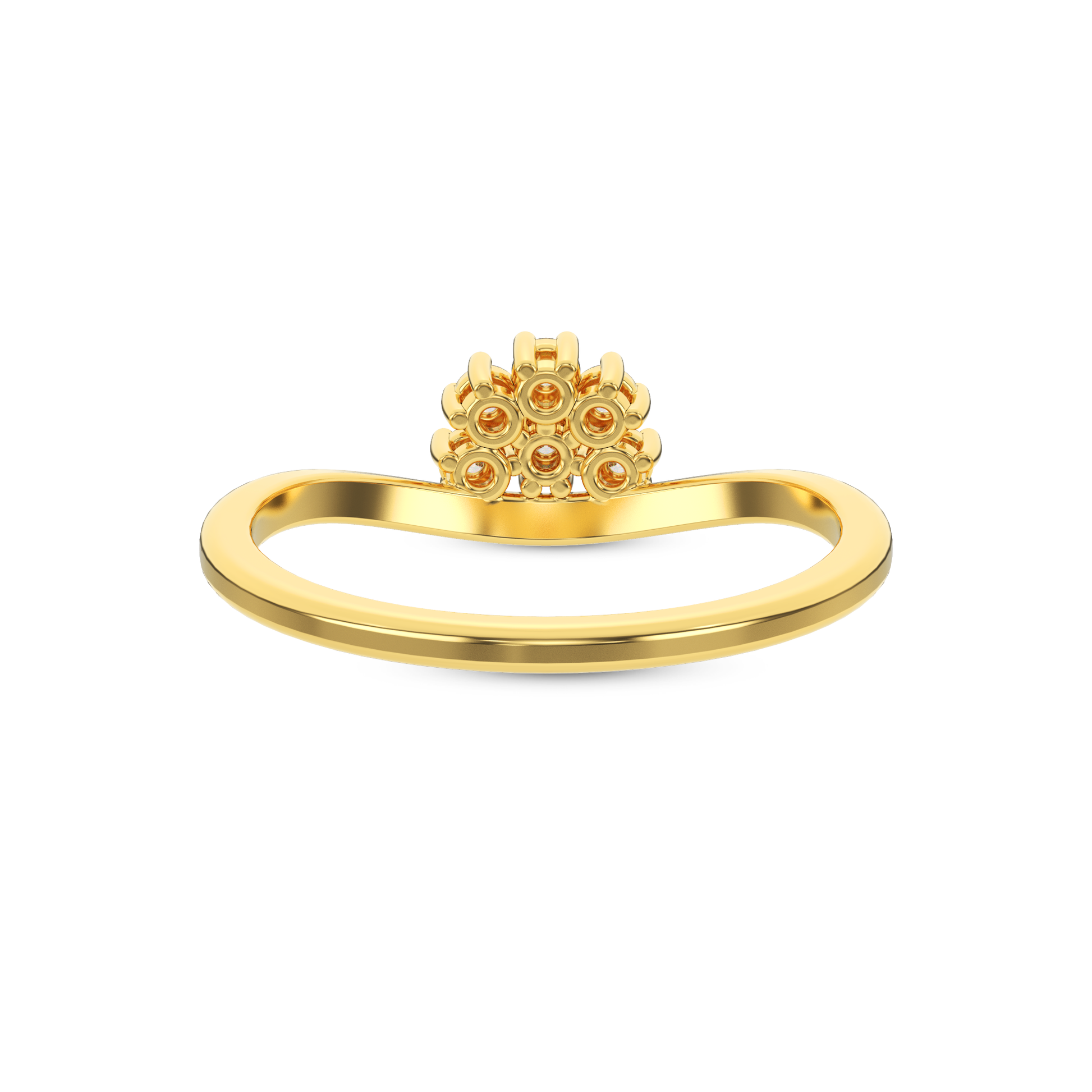 14 Kt Yellow Gold Diamond Ring