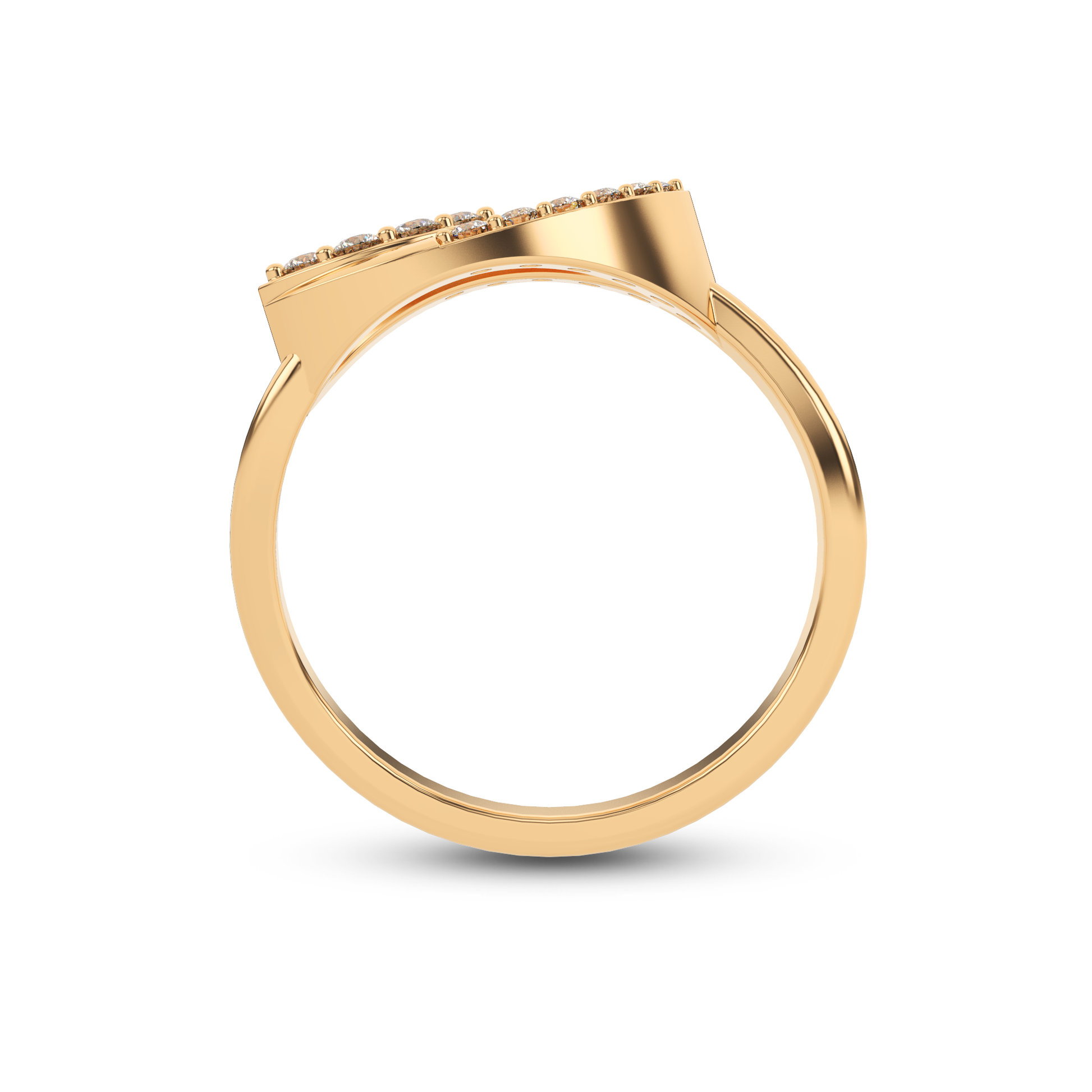 14 Kt Yellow Gold Diamond Ring