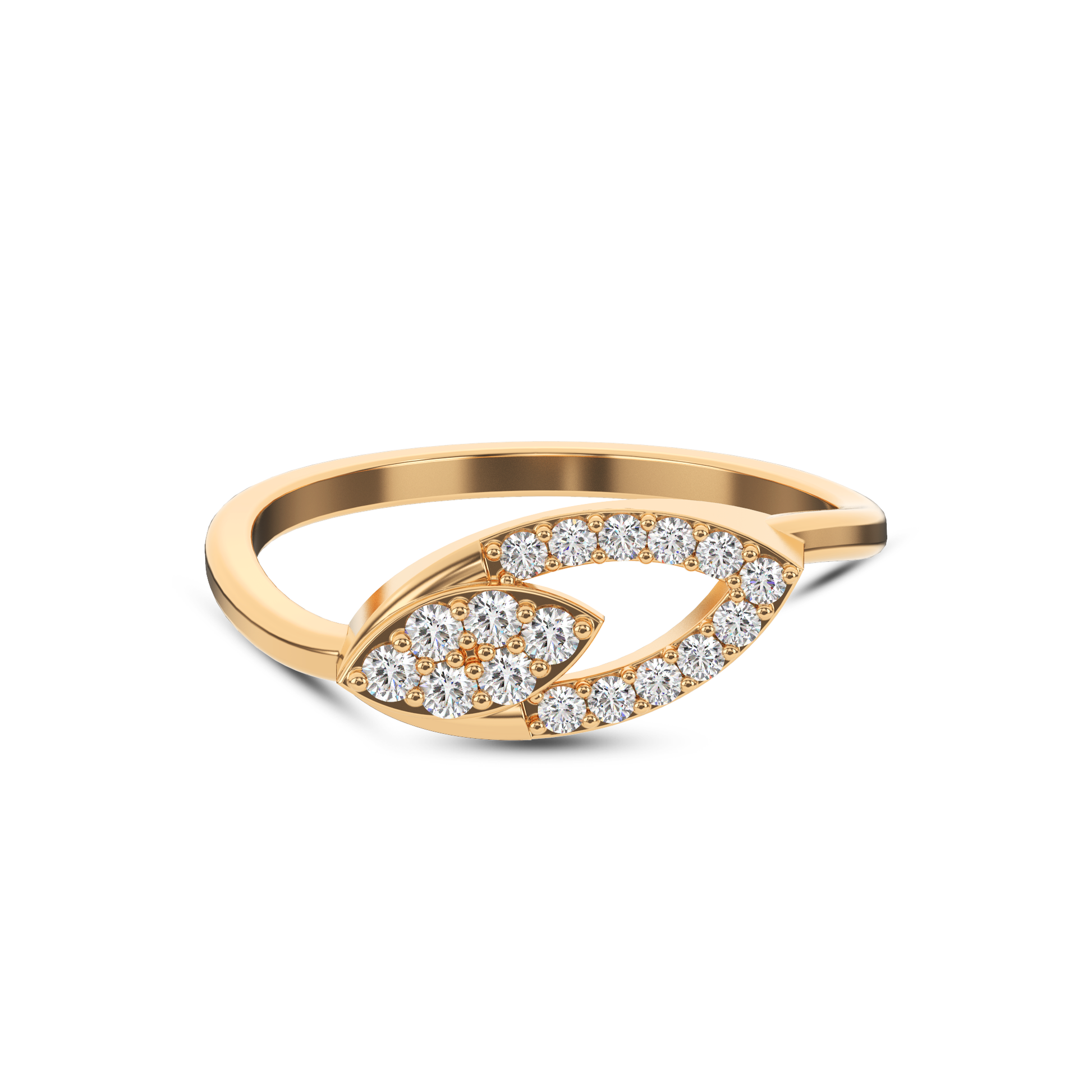 14 Kt Yellow Gold Diamond Ring