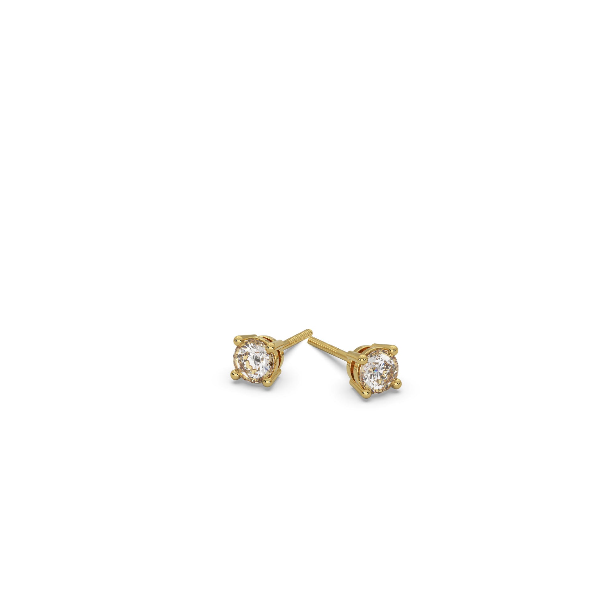 Moissanite Round Shape Stud Earring- Moissani.in