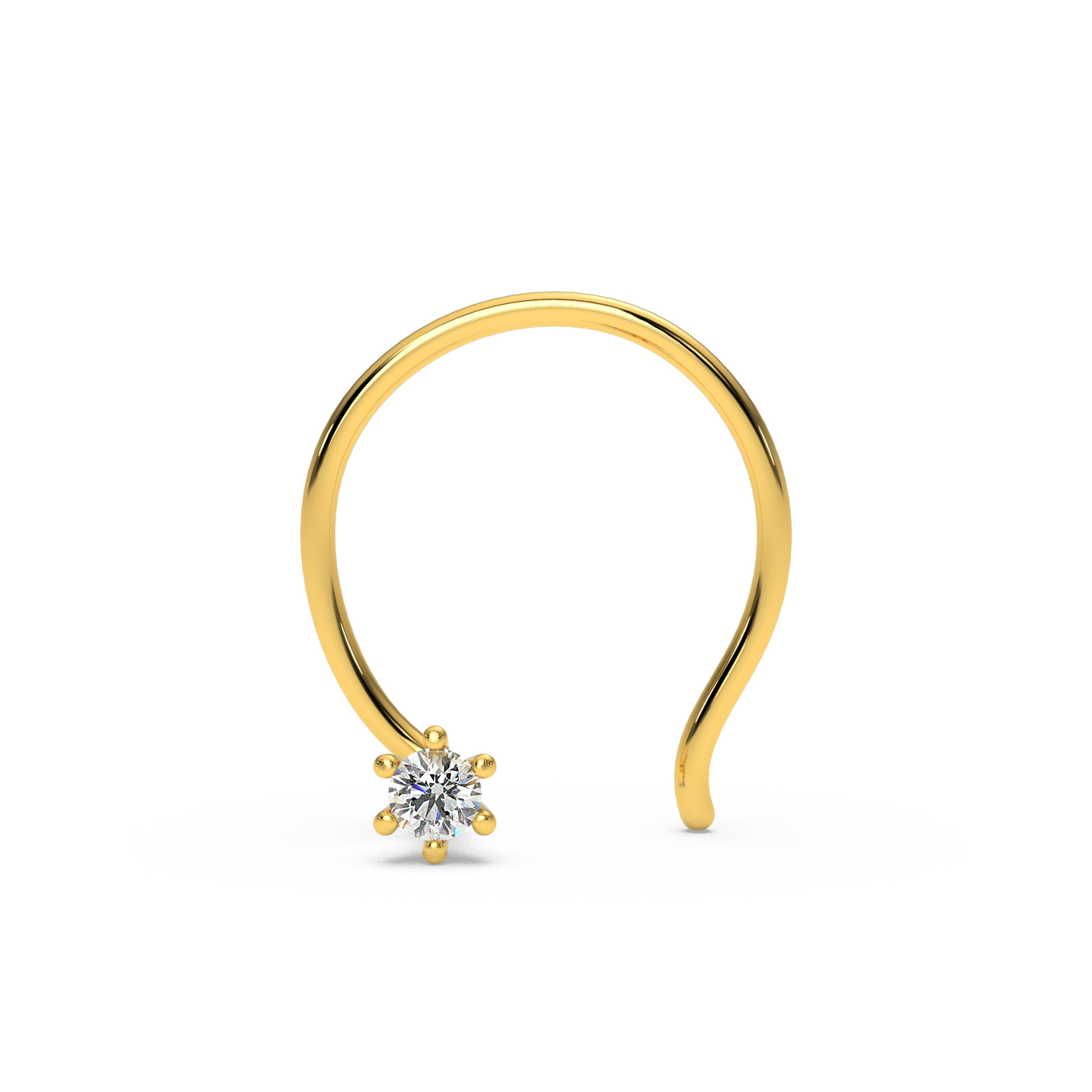 Shimmering Solitaire Nose PIn