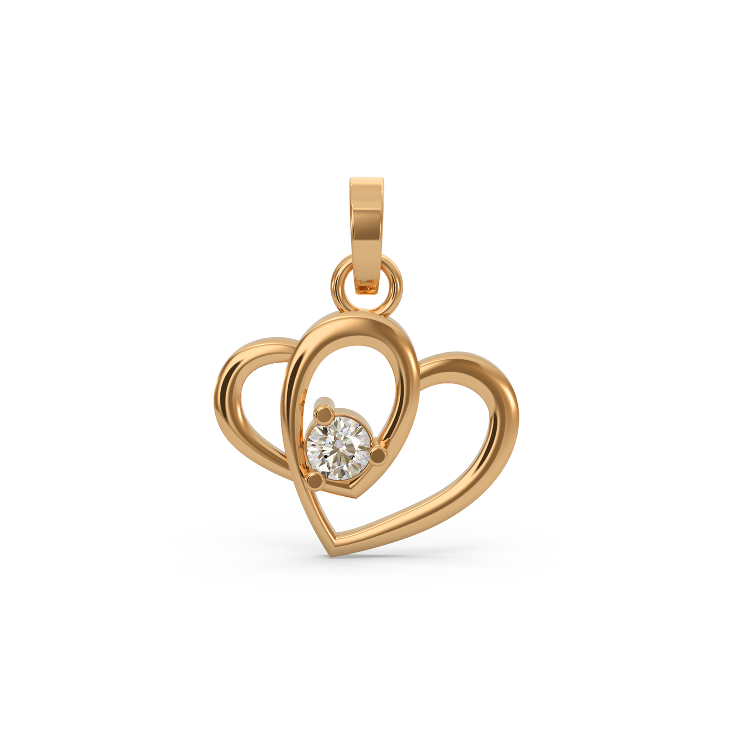 Heart-Shaped Diamond Pendant