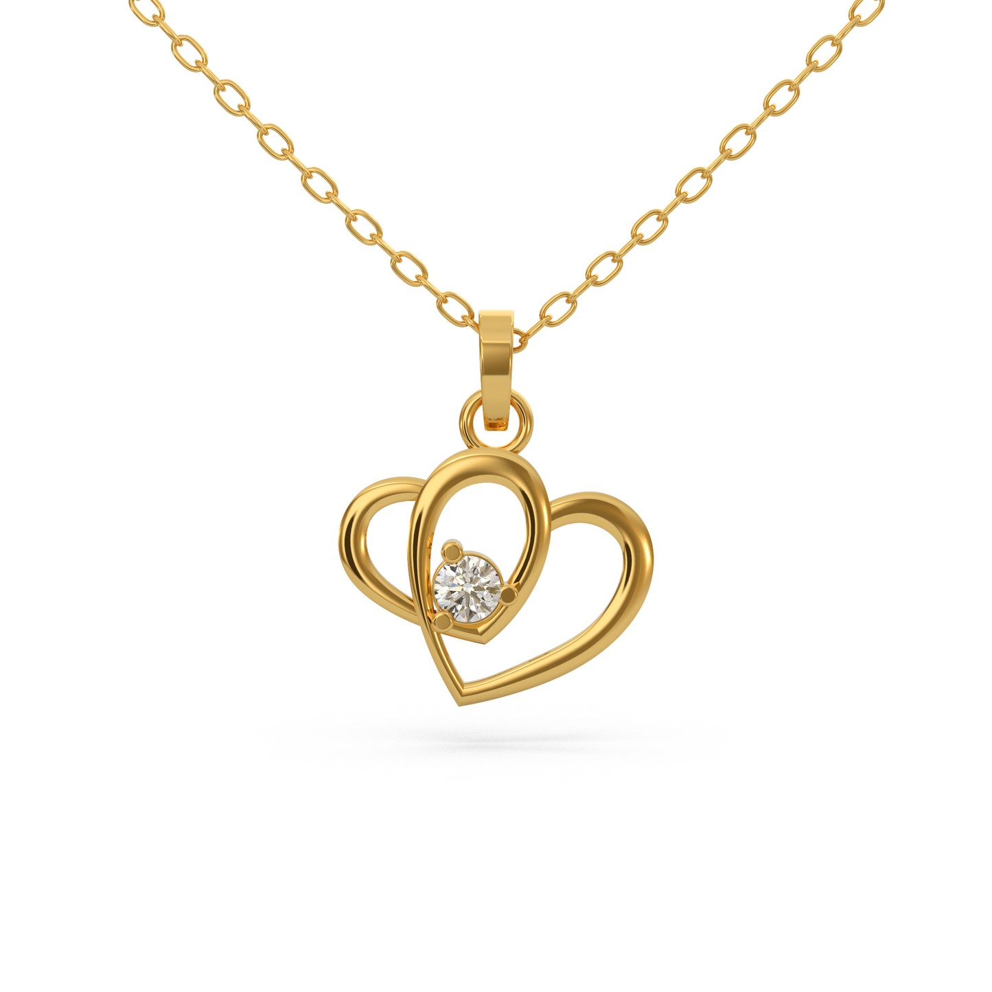 Heart-Shaped Diamond Pendant