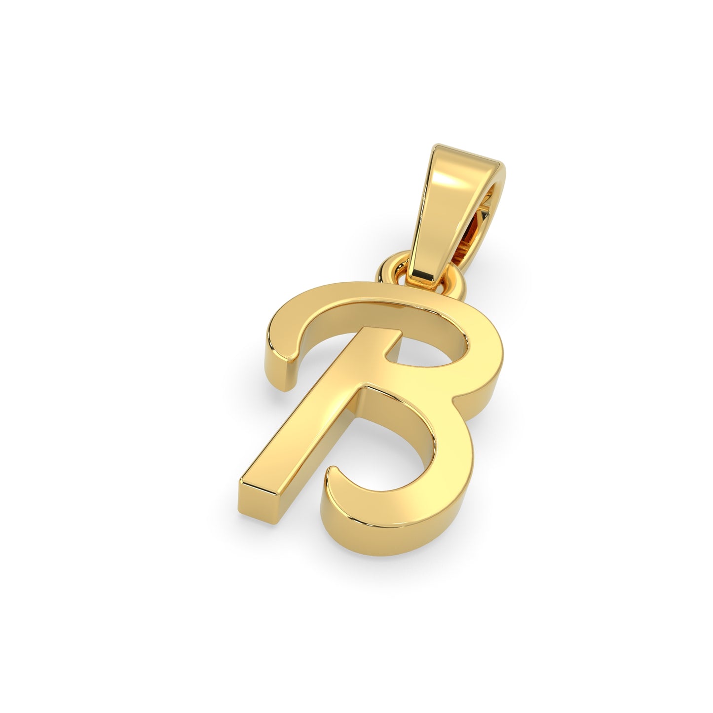 Alphabet B Gold Charm