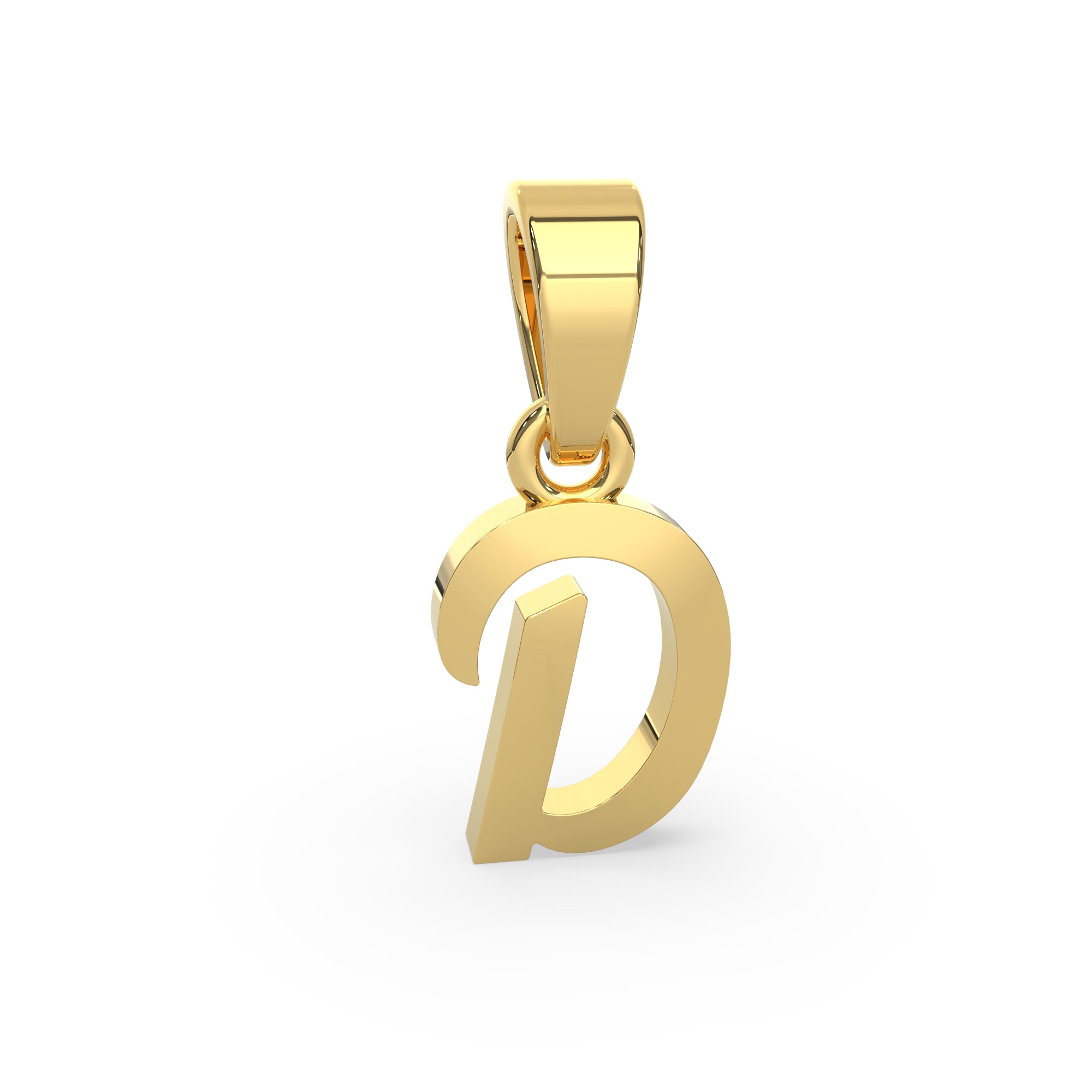 Alphabet D Gold Charm