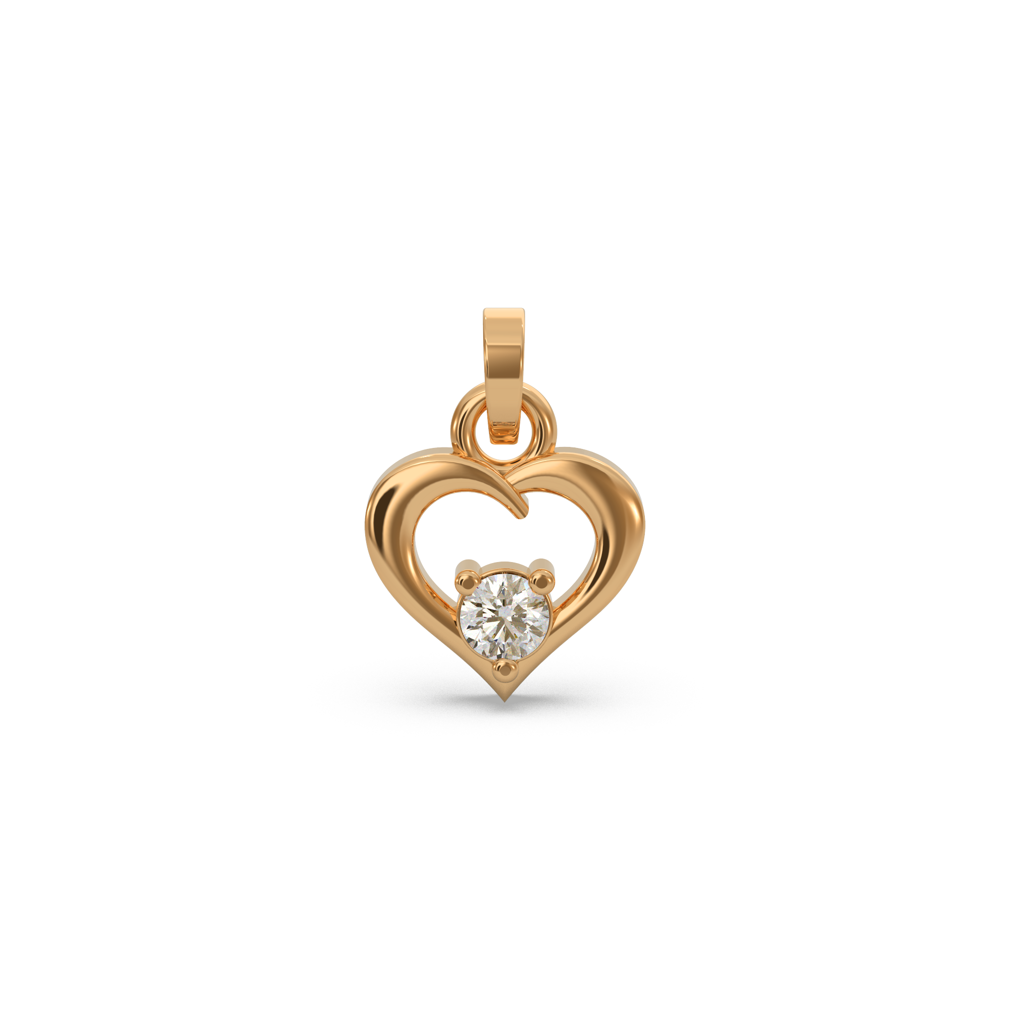 Classic Heart Diamond Pendant