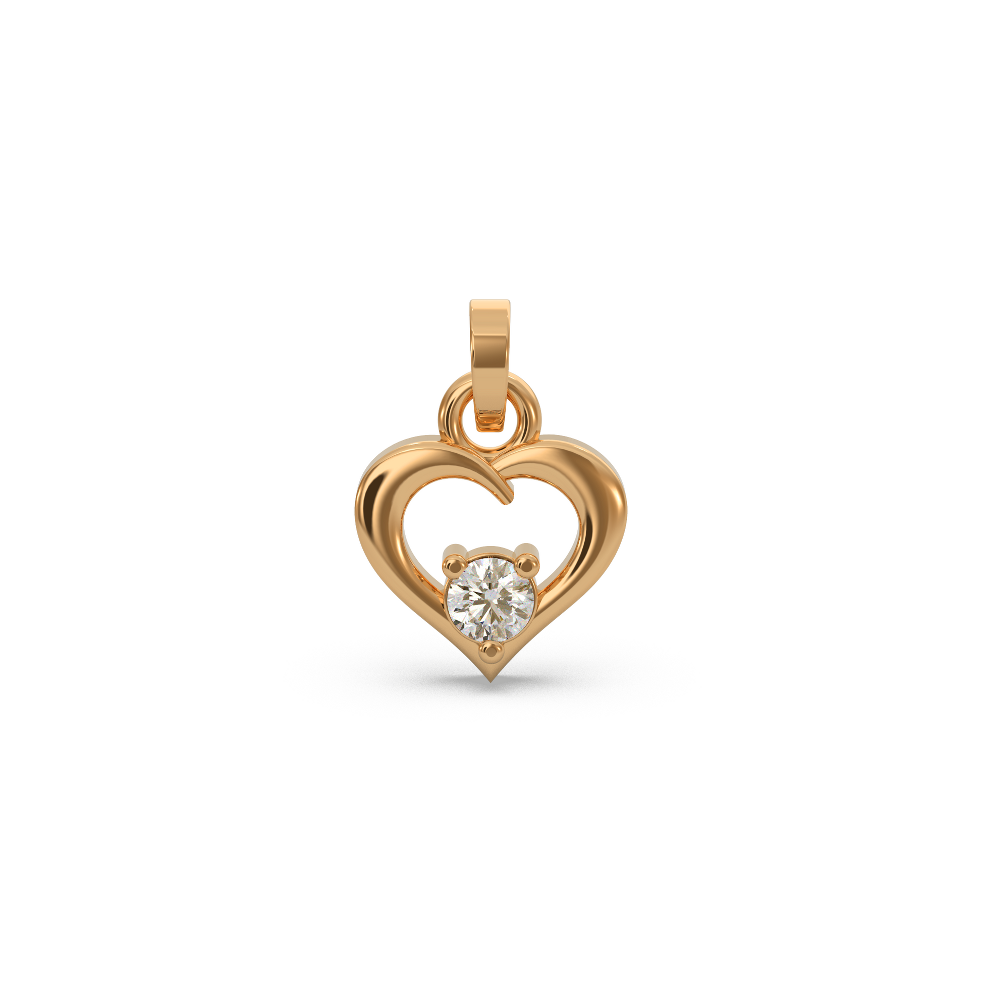 14 Kt Rose Gold Diamond Charms & Pendants