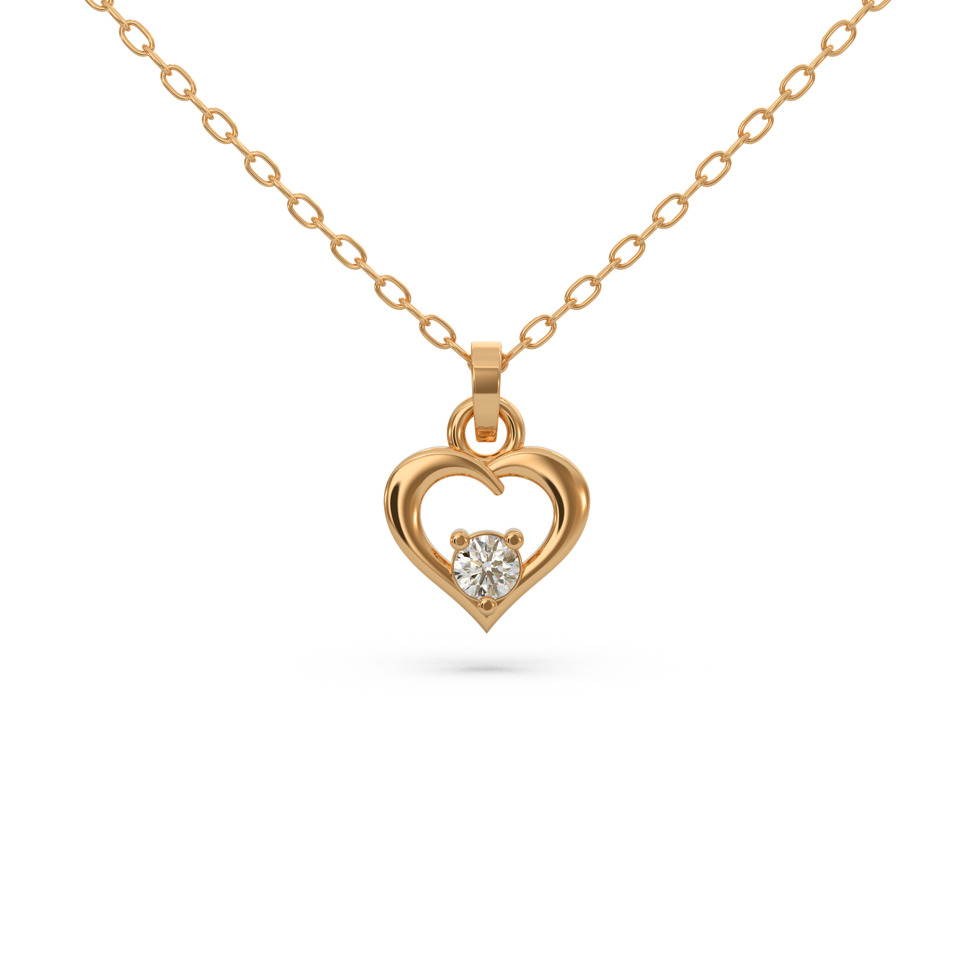 14 Kt Rose Gold Diamond Charms & Pendants