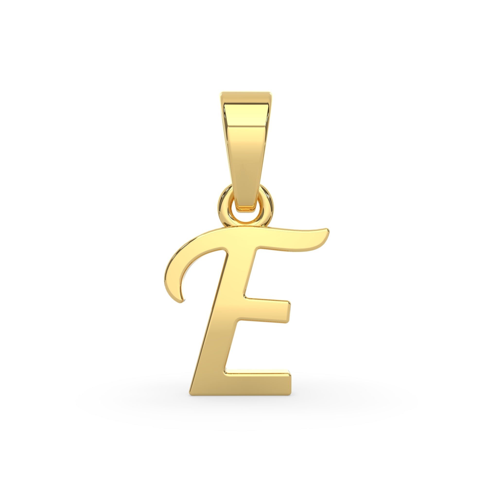 Alphabet E Gold Charm