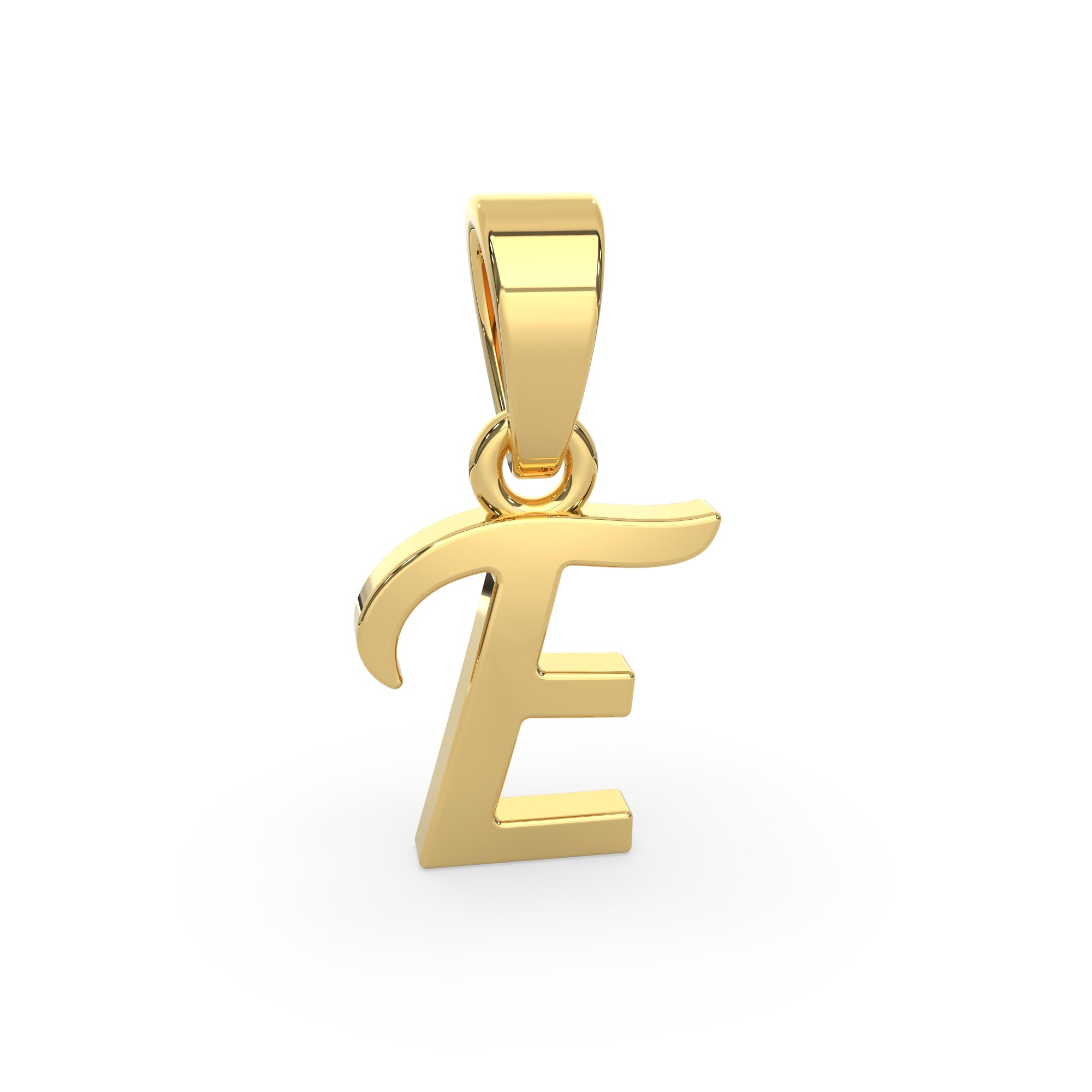 Alphabet E Gold Charm