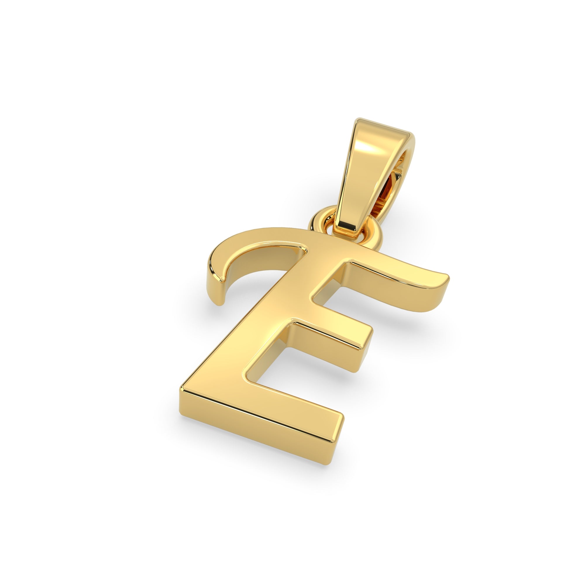 Alphabet E Gold Charm