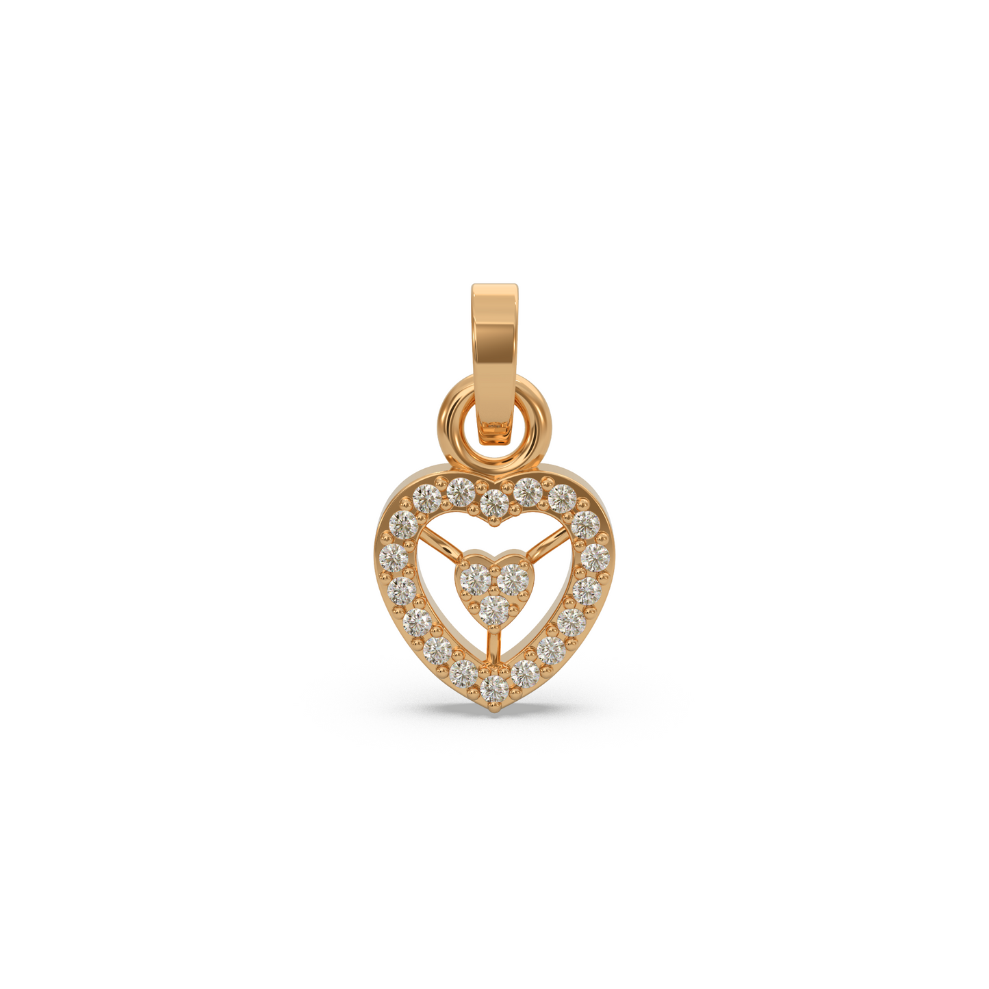 Elegant Heart Diamond Pendant