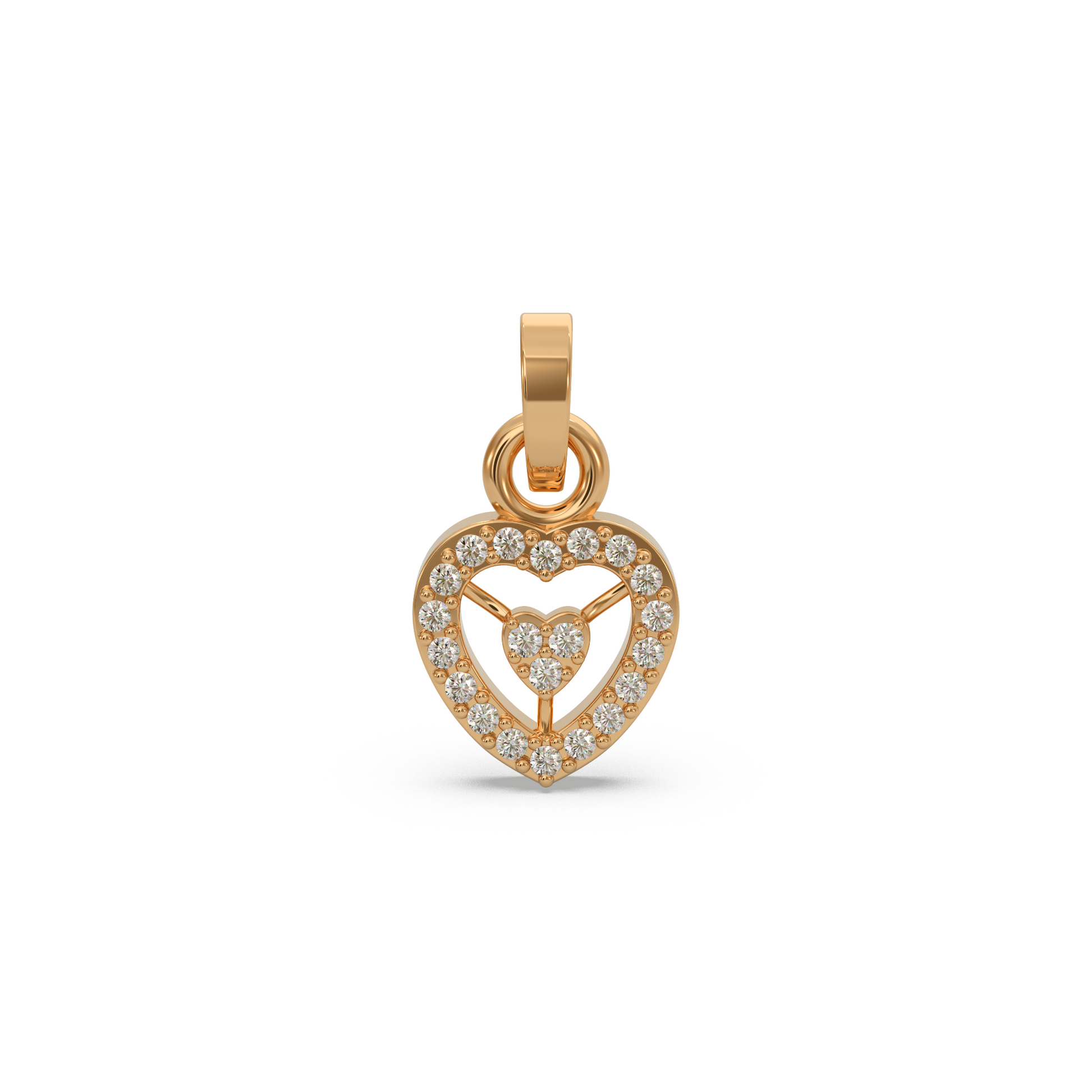 14 Kt Rose Gold Diamond Charms & Pendants