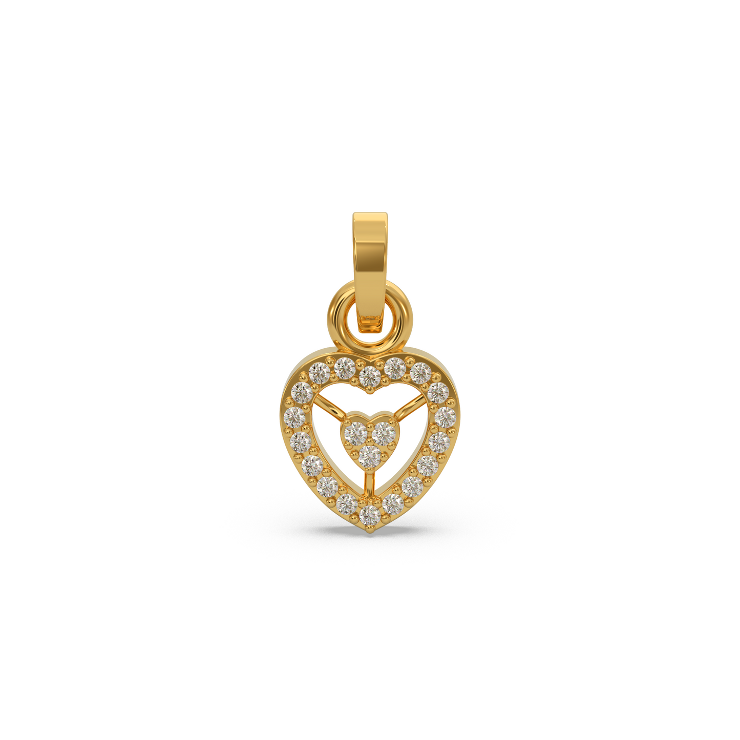 Elegant Heart Diamond Pendant