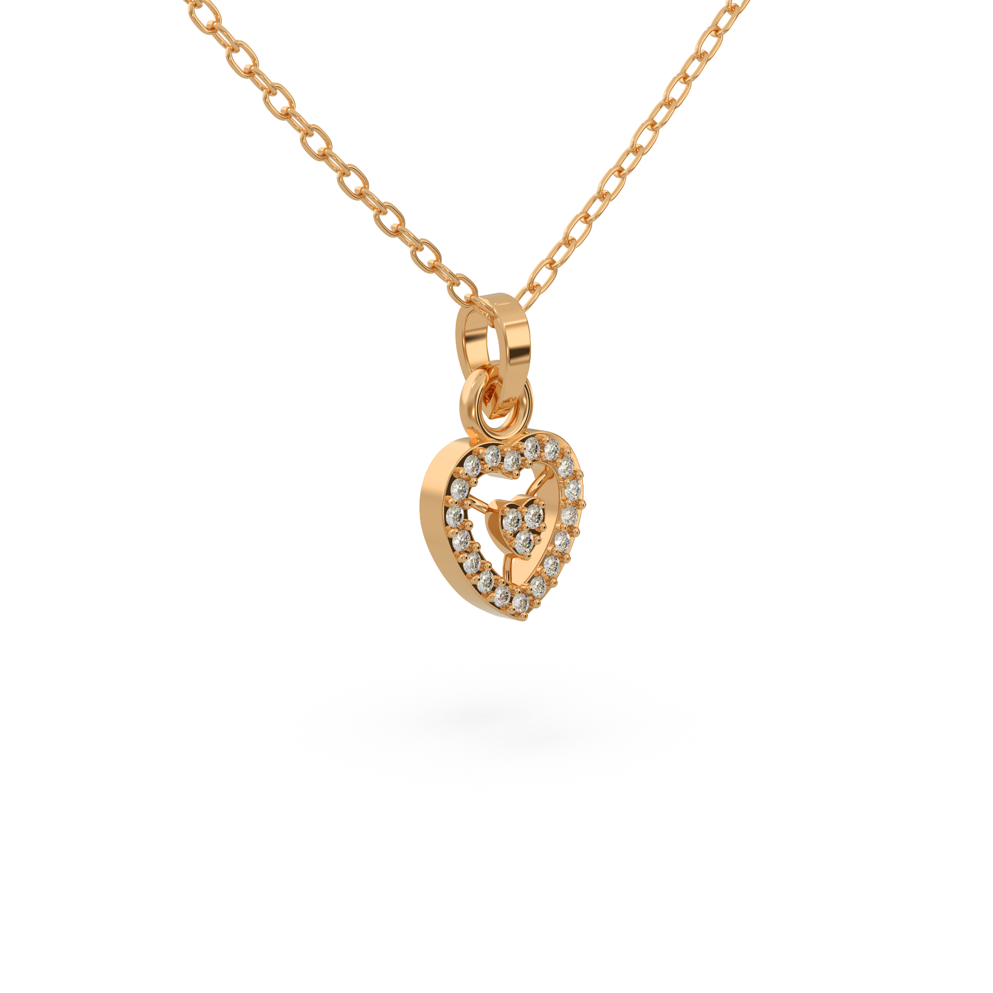 14 Kt Rose Gold Diamond Charms & Pendants