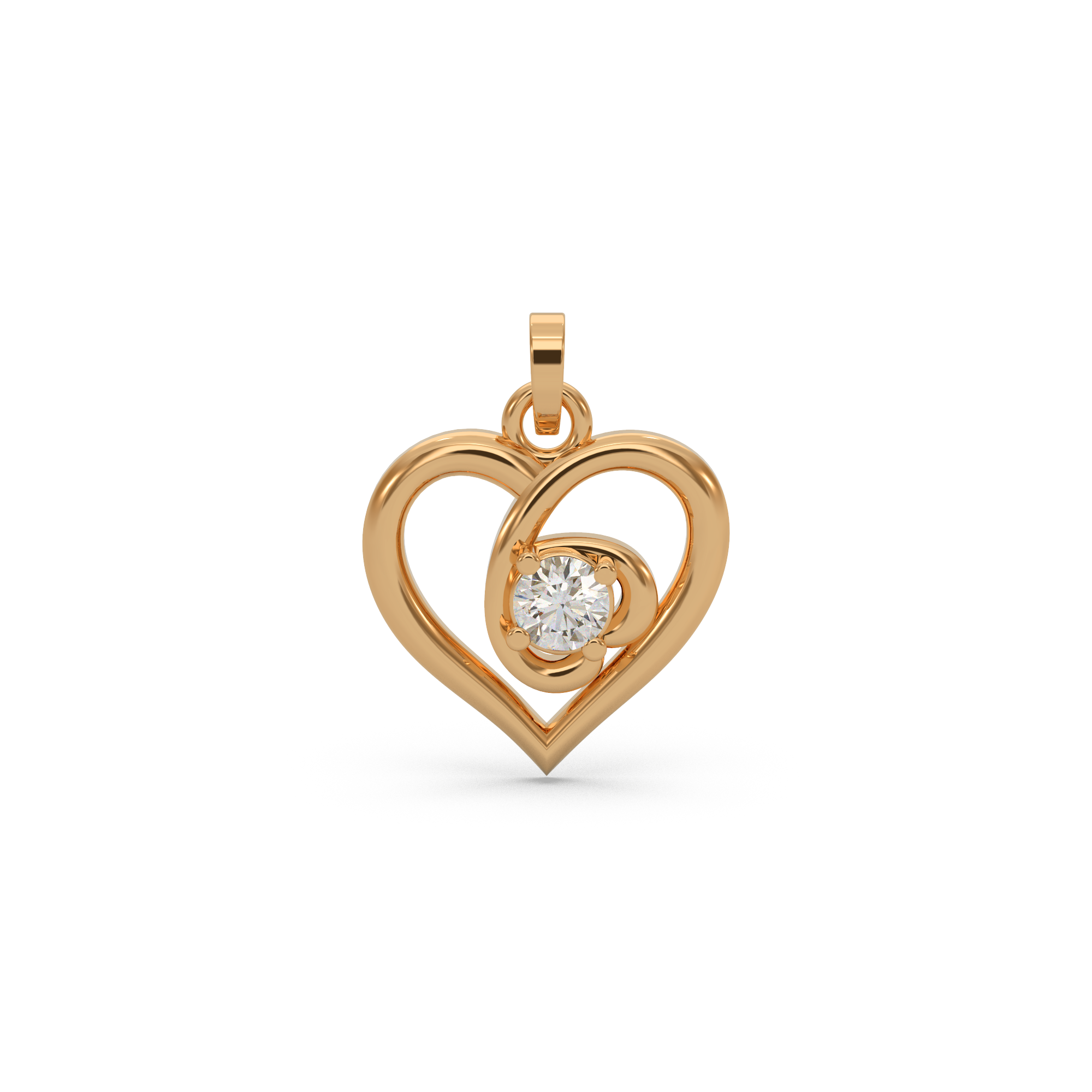 Halo Heart Diamond Pendant