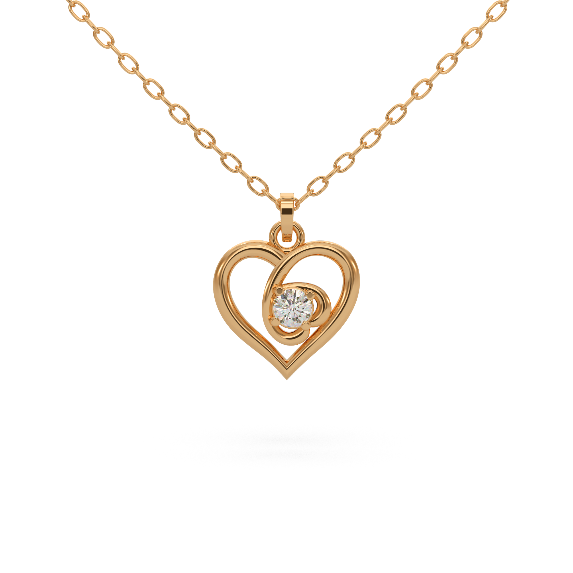 Halo Heart Diamond Pendant