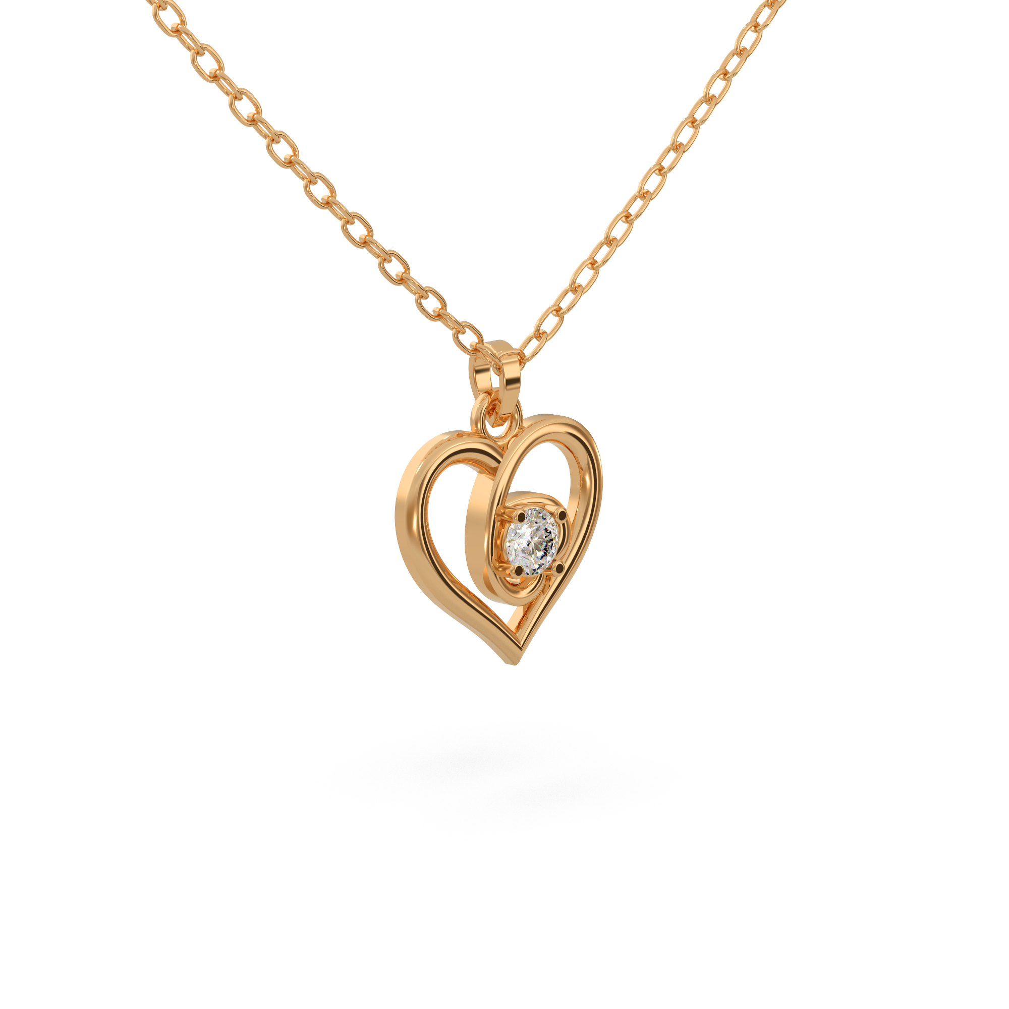 Halo Heart Diamond Pendant