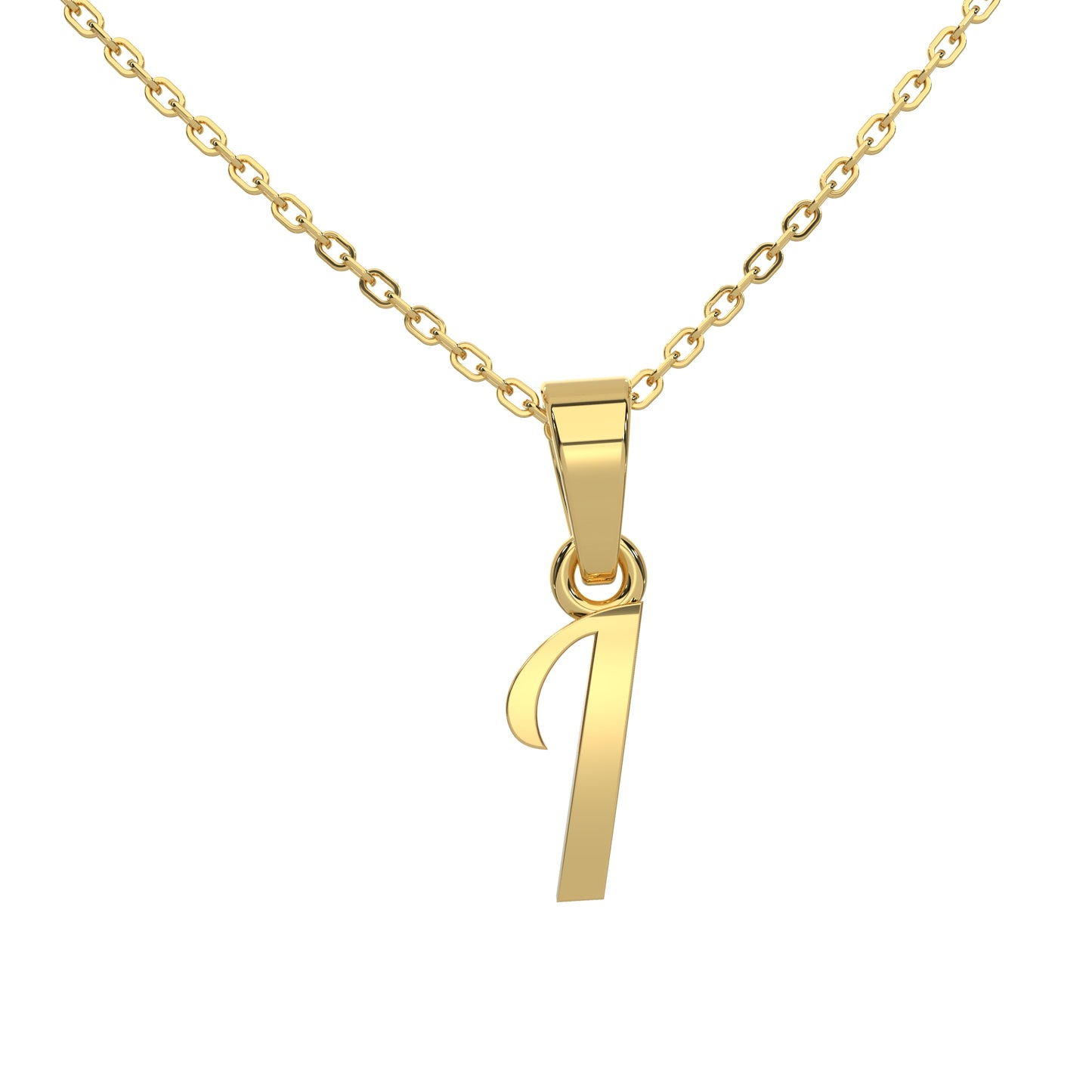 Alphabet I Gold Charm