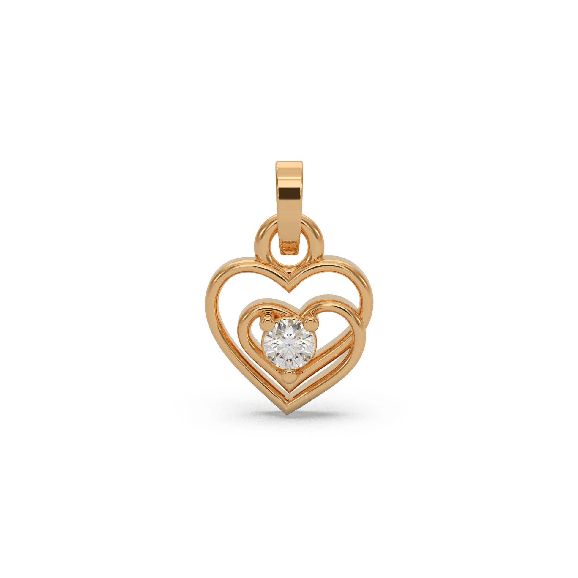 14 Kt Rose Gold Diamond Charms & Pendants